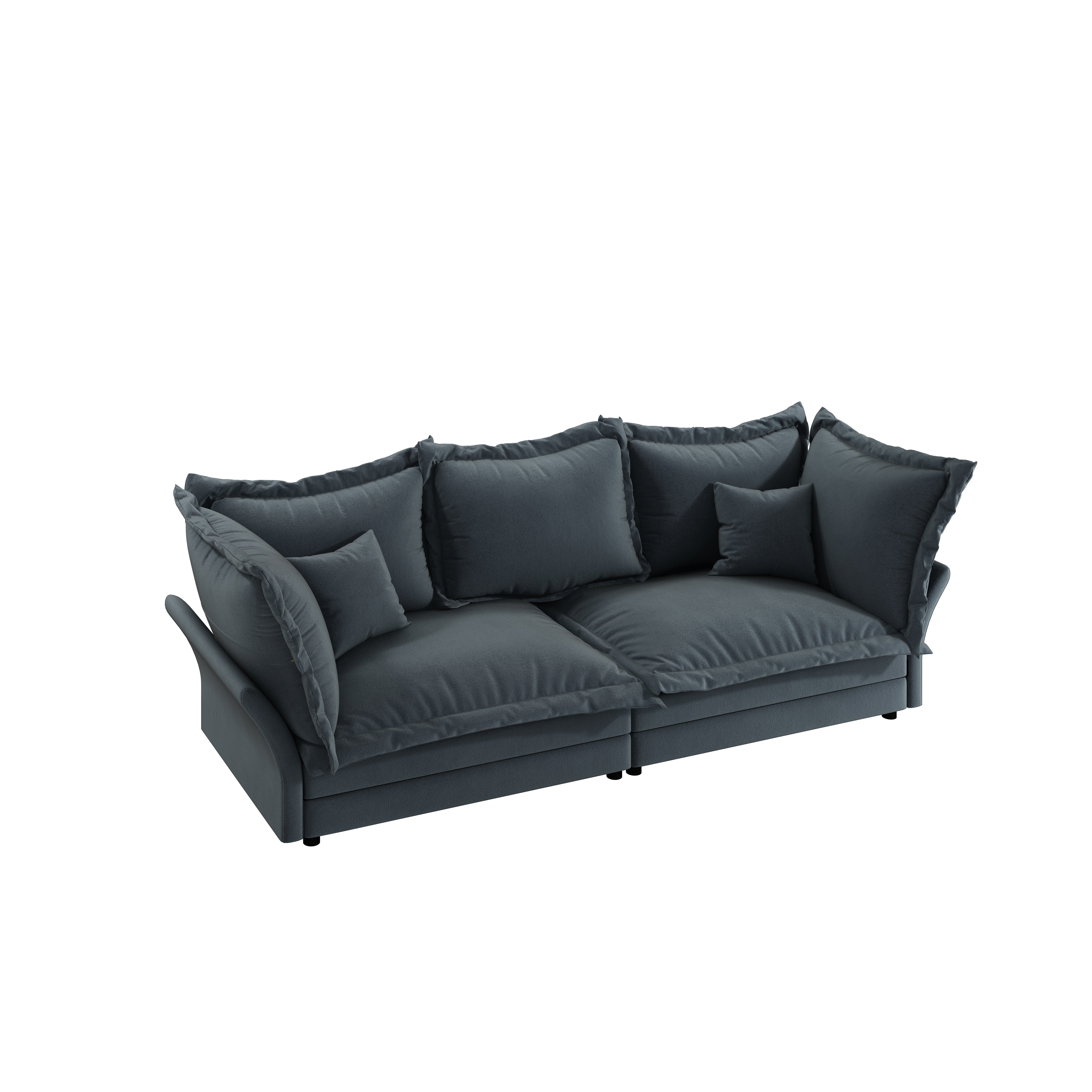 Elina 90.55" Modern Deep Seat Cloud Sofa Couch with Oversized Pillows