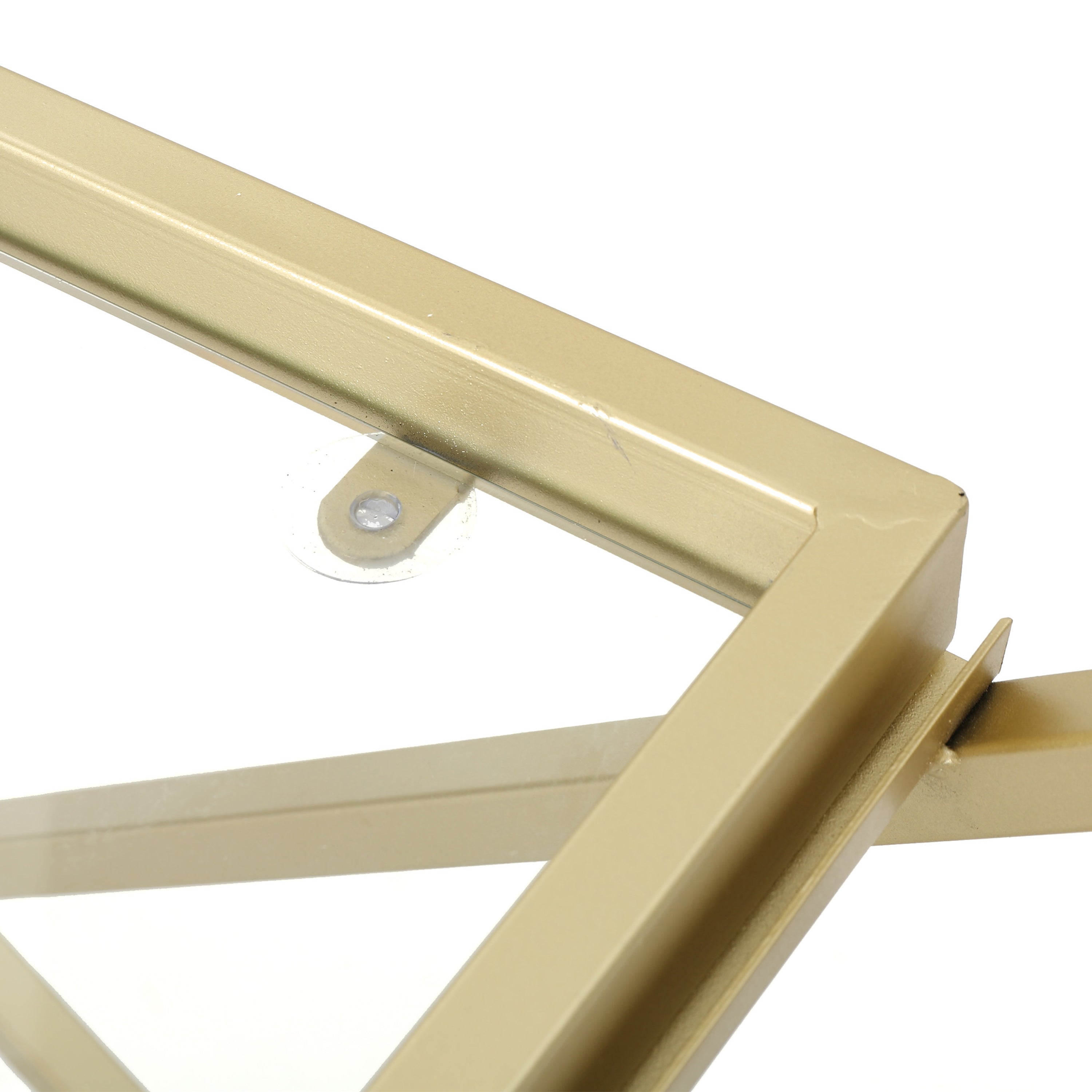 Vega Gold Bar Cart Metal Rolling Trolley
