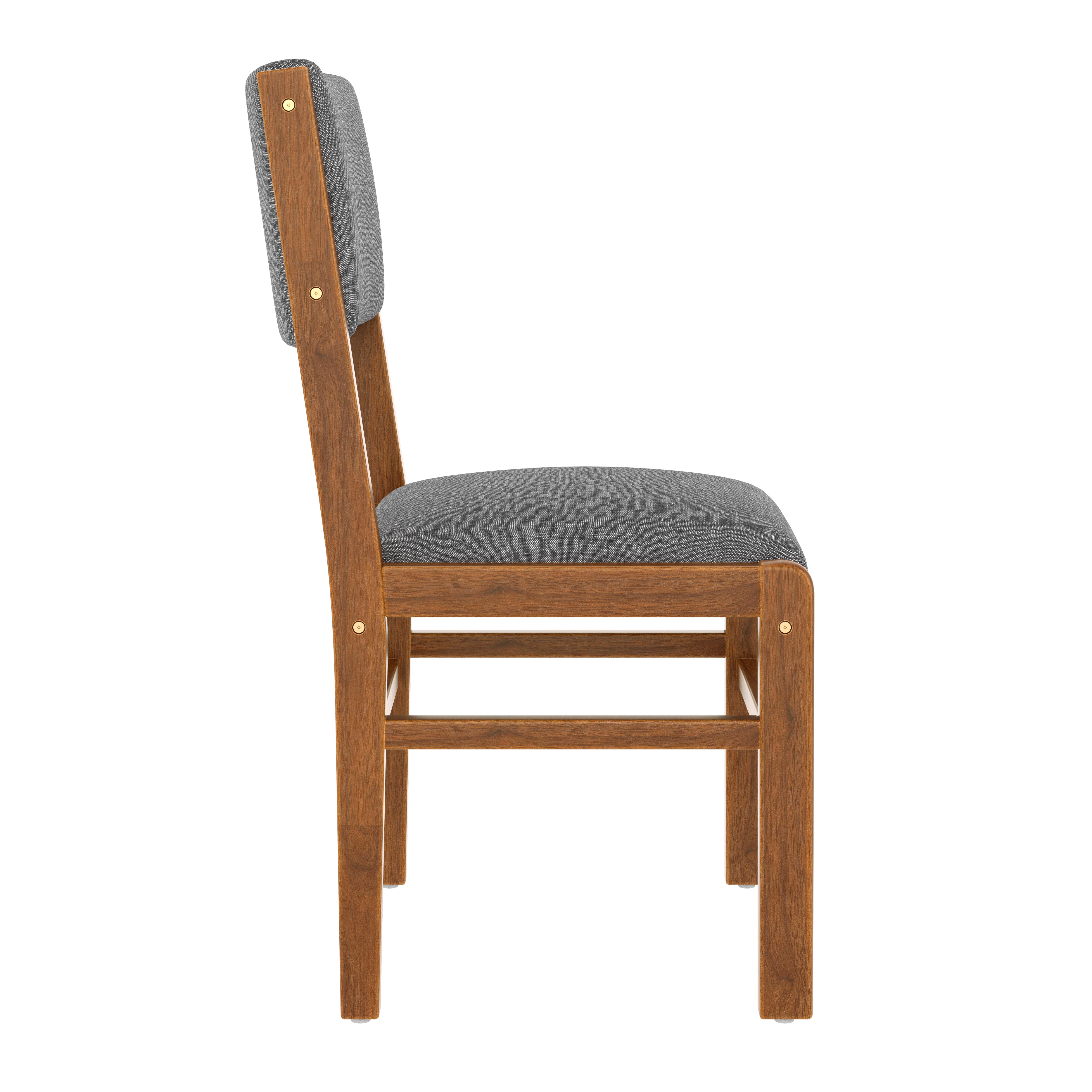 Seine Mid-Century Upholstered Solid Wood Dining Chair Set of 4