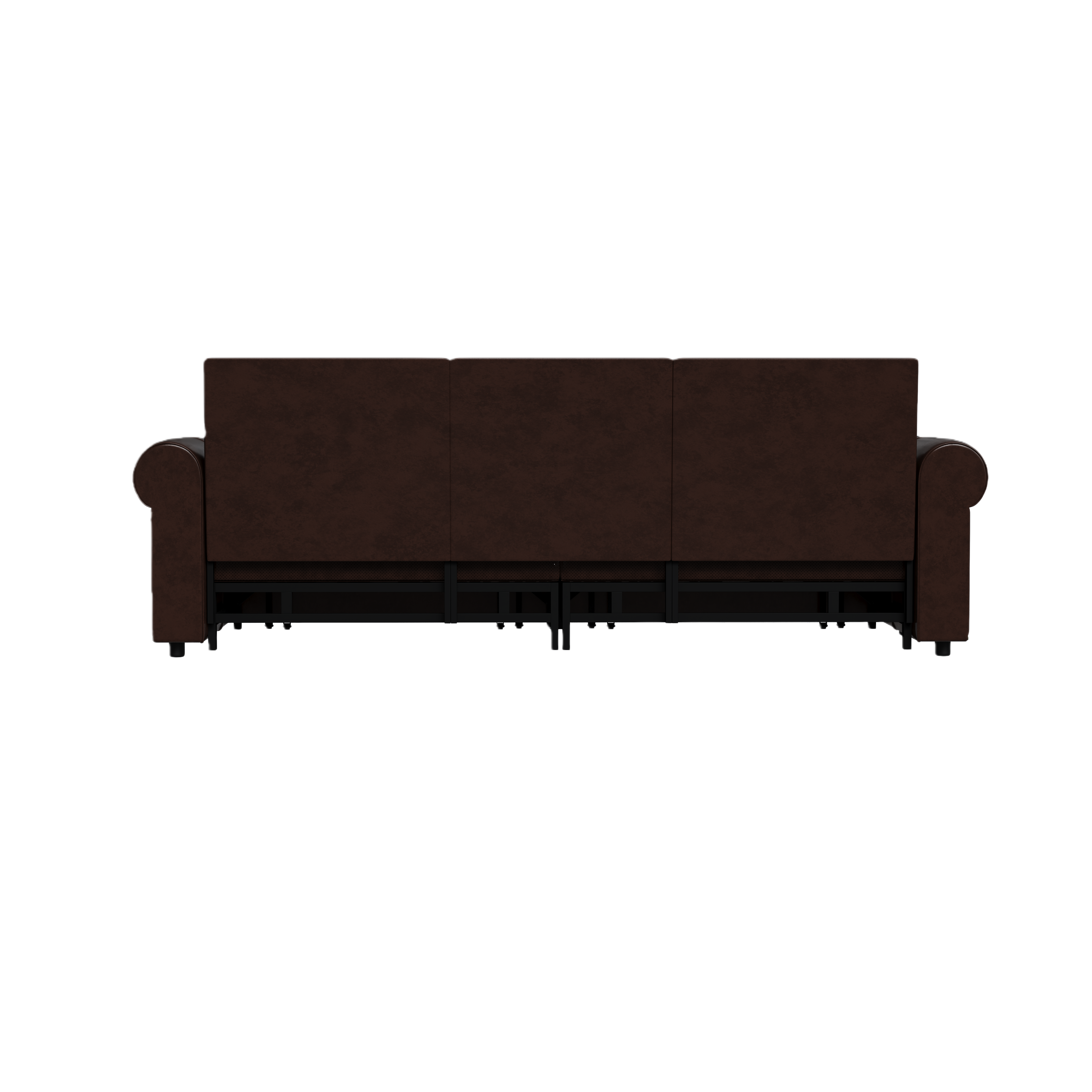 Denton 93.7" Faux Leather Chesterfield King Pull-Out Sleeper Sofa Bed