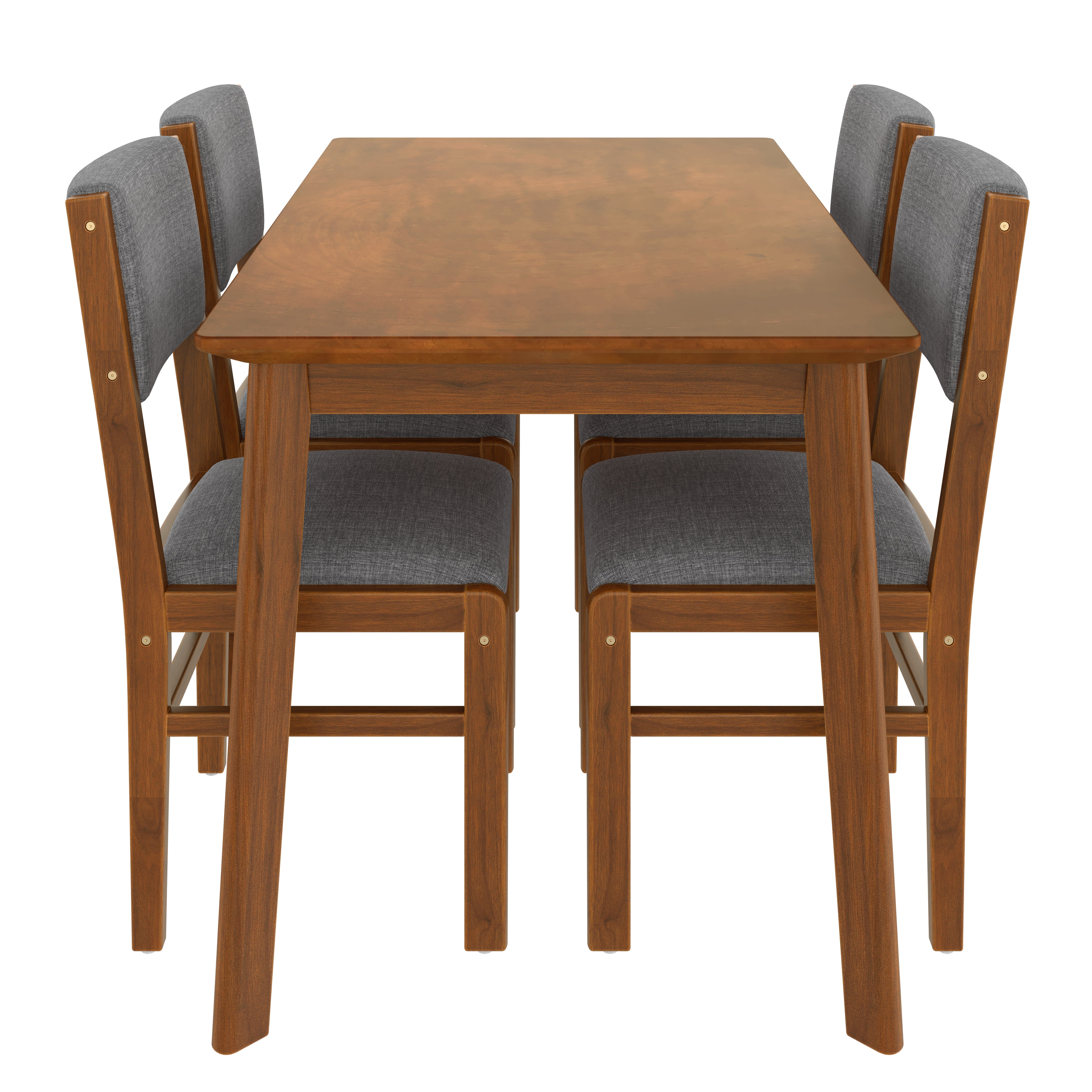 Seine 5 Pieces 47" Soild Wood Dining Table Set