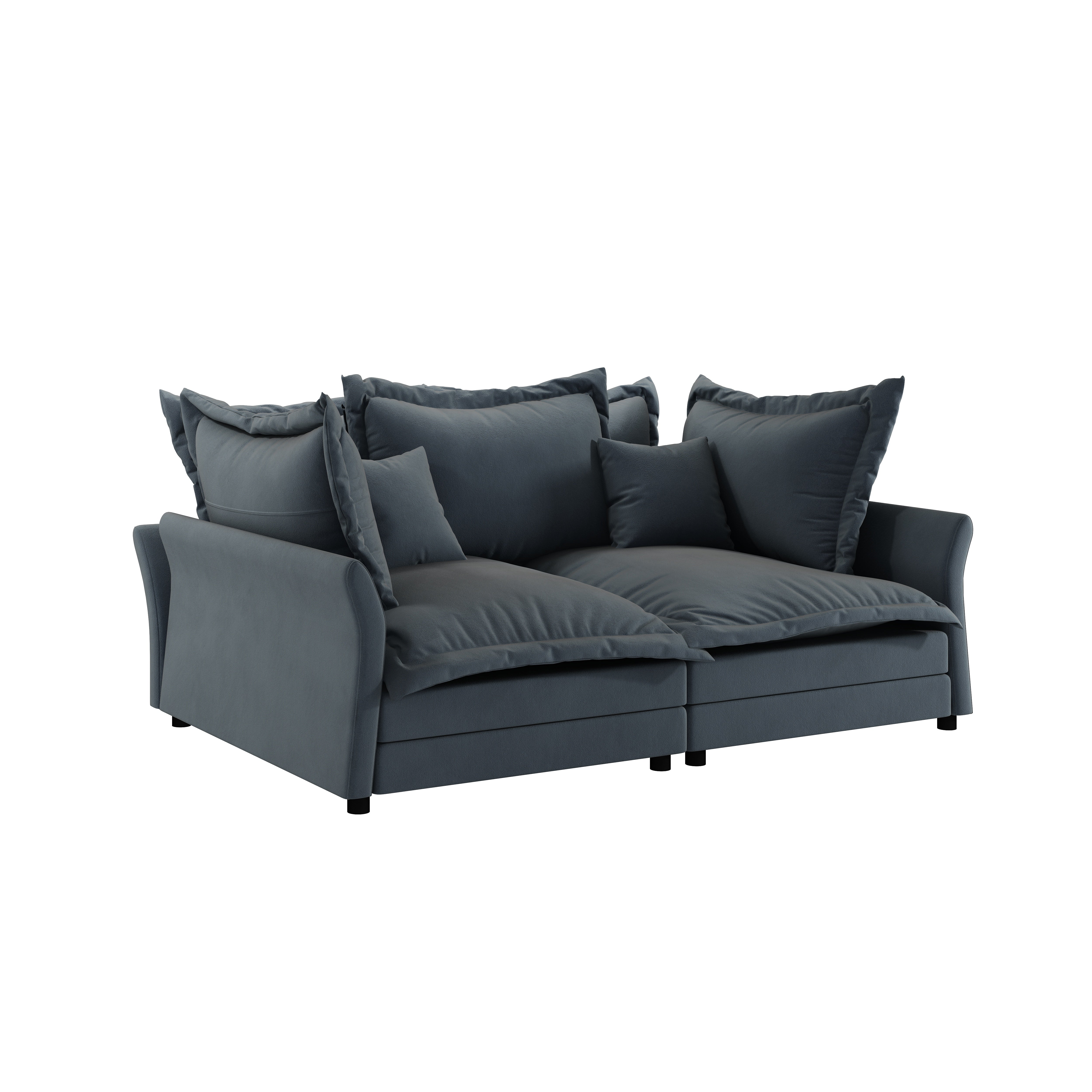 Elina 90.55" Modern Deep Seat Cloud Sofa Couch with Oversized Pillows