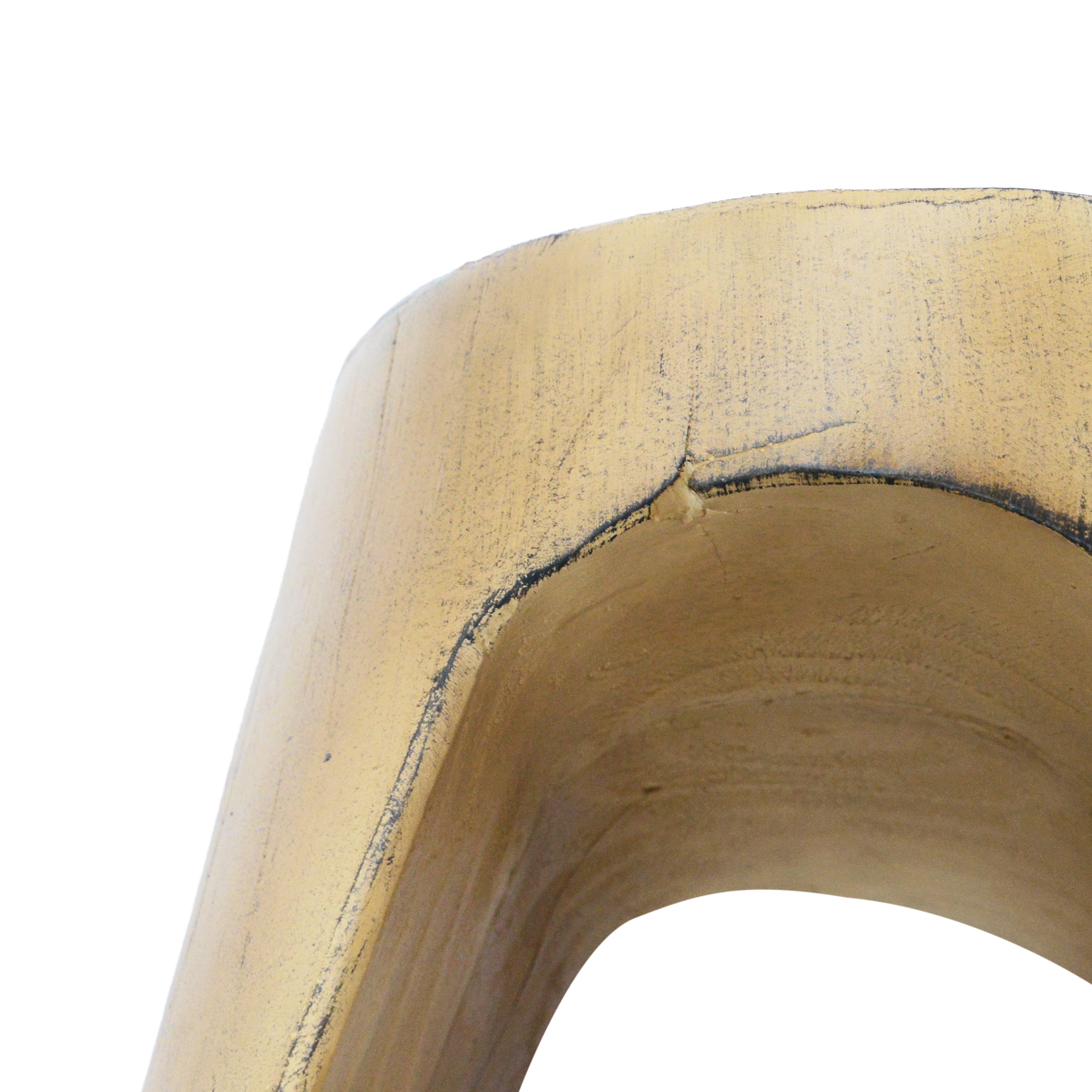 Avignon Sculptural Hollow Side Table, Natural