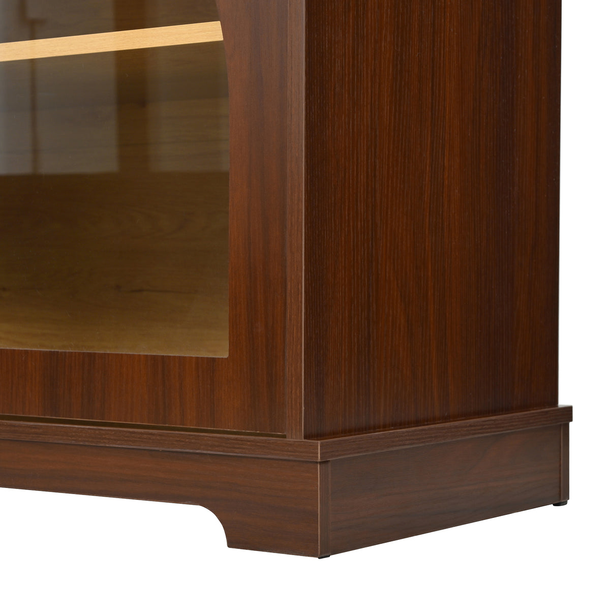 Spoleto 67" Arched Glass Door TV Stand Media Console with 4 Doors