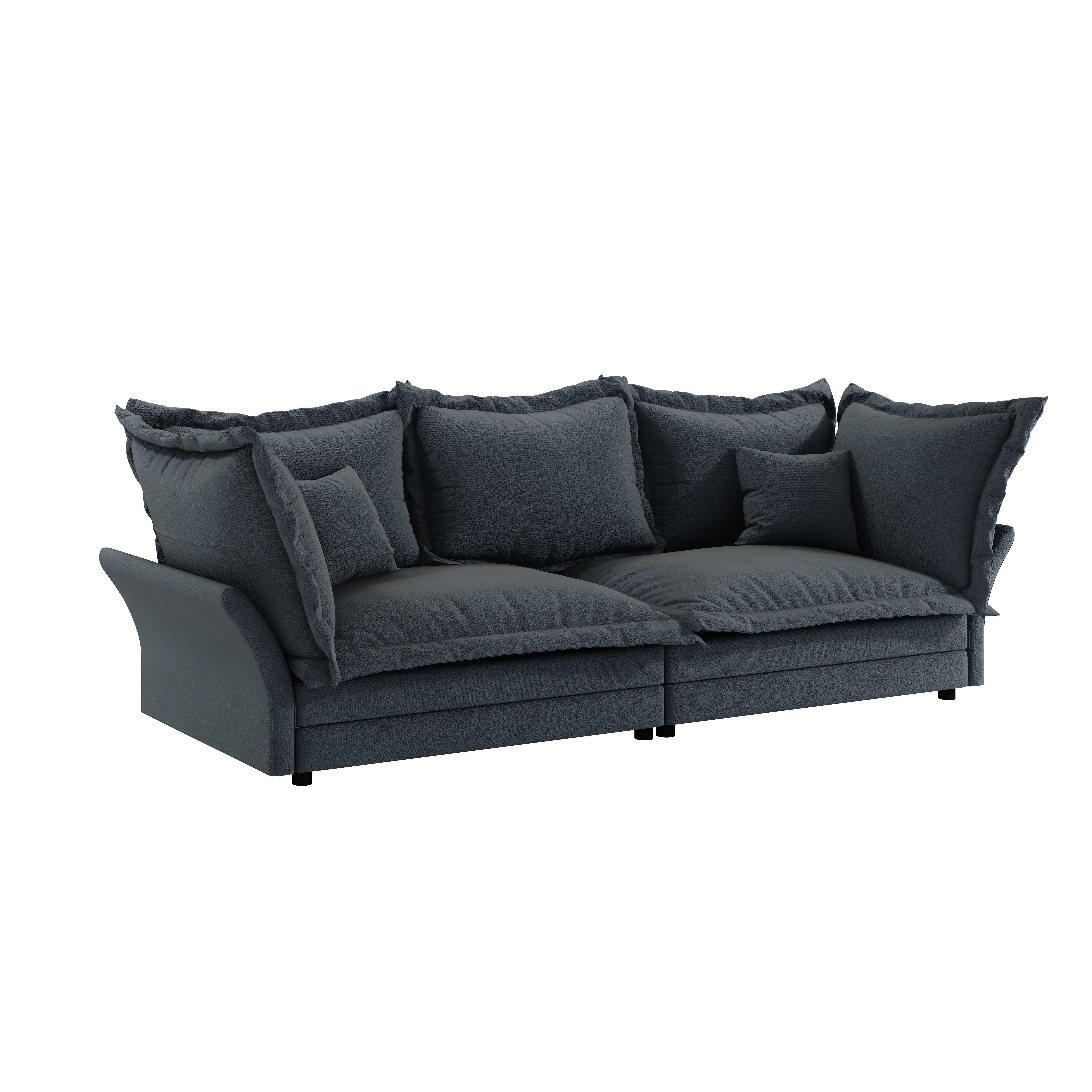 Elina 90.55" Modern Deep Seat Cloud Sofa Couch with Oversized Pillows
