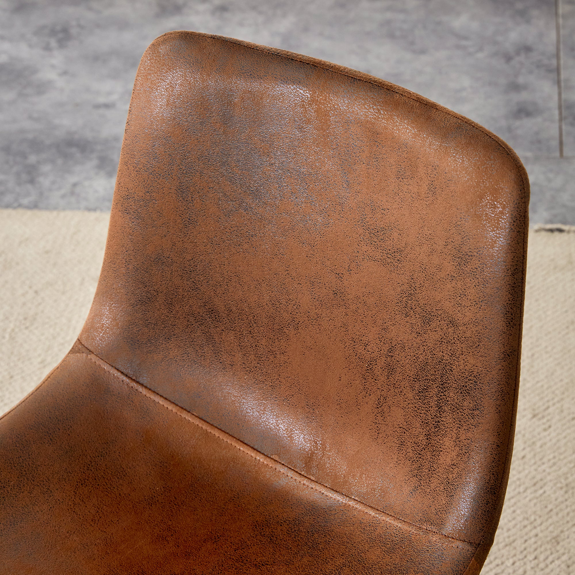 Mesa Retro Suede Upholstered Dining Chair Set of 4