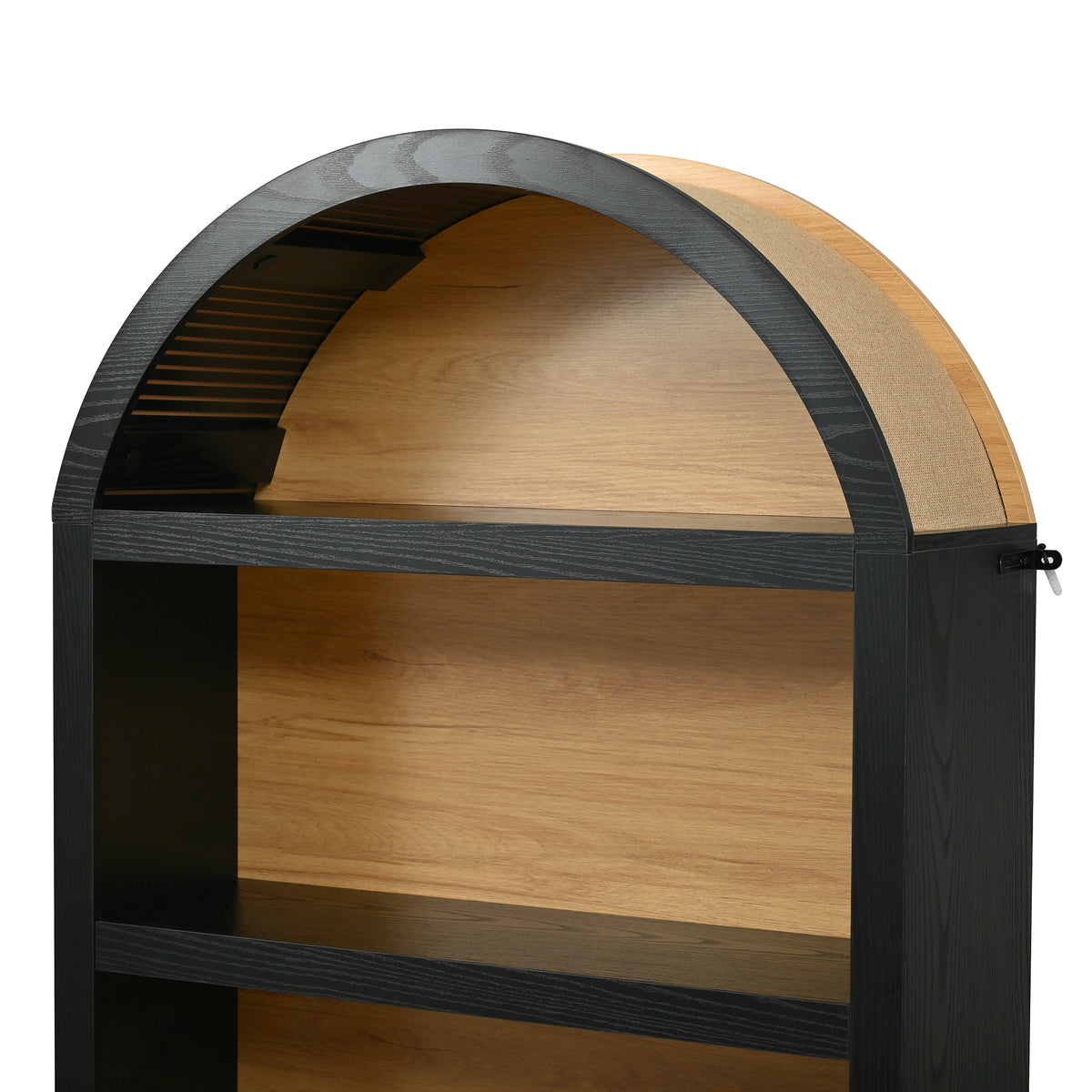 Spoleto 127" 3-Piece TV Stand Set with 2 Arched Bookcases