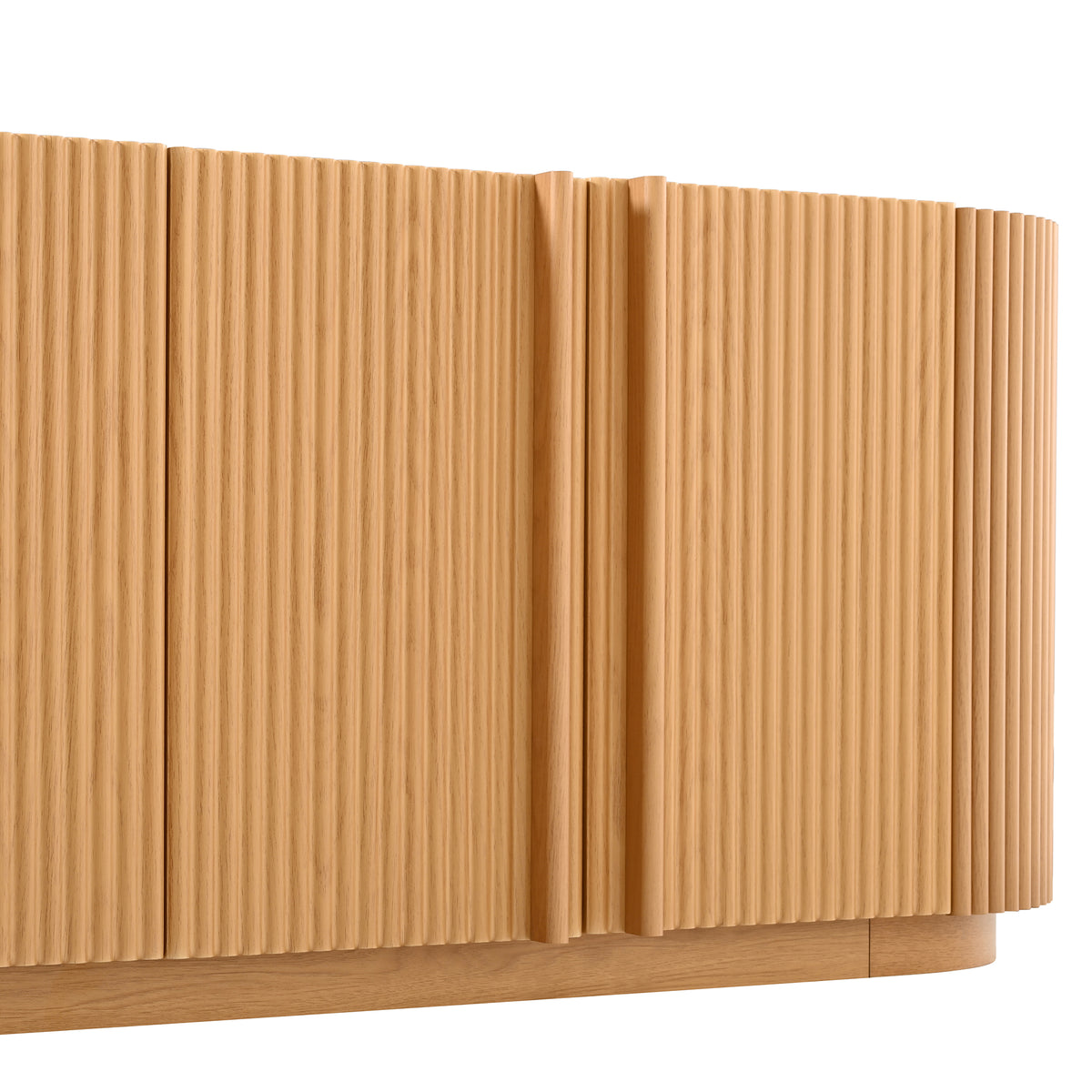Cuneo 67" Fluted Credenza Media Console with Curved Edges