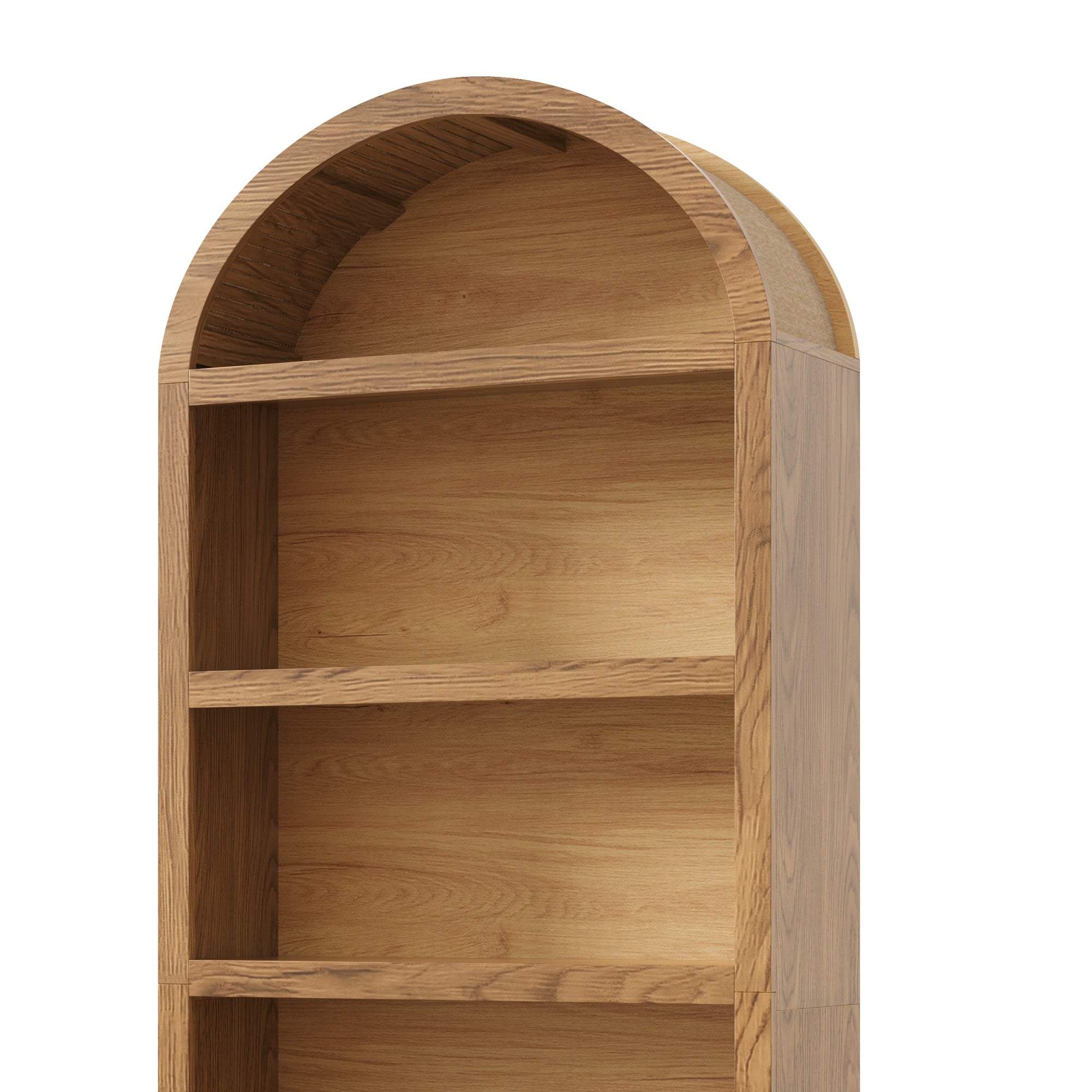 Spoleto 127" 3-Piece TV Stand Set with 2 Arched Bookcases