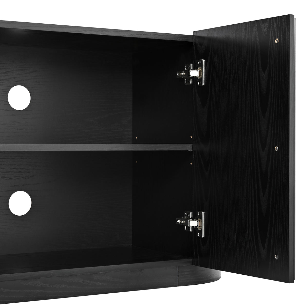 Cuneo 67" Fluted Credenza Media Console with Curved Edges