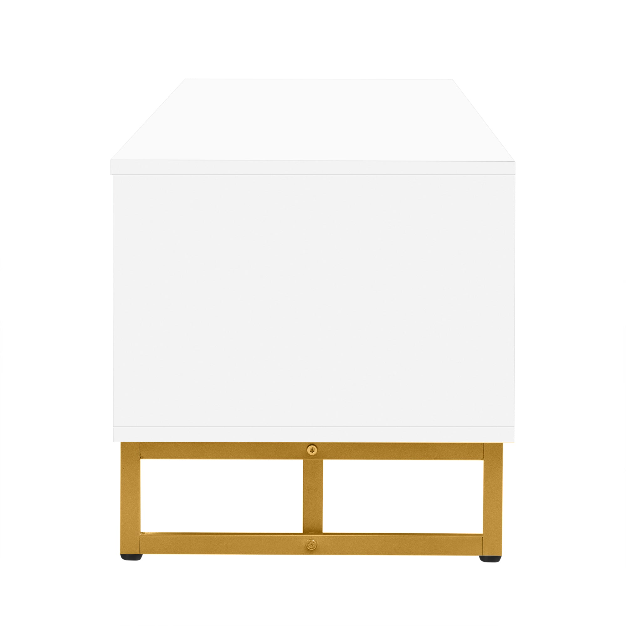 Quito Modern TV Stand with Gold Metal Legs