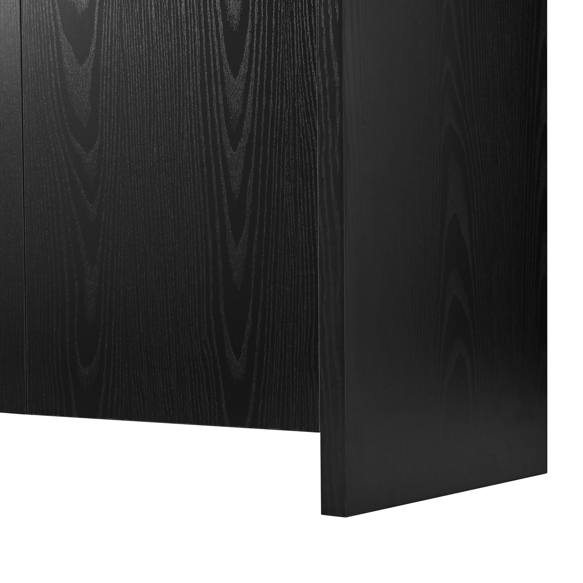 Rieti 66" Curved 4-Door Credenza Media Console with Adjustable Shelves