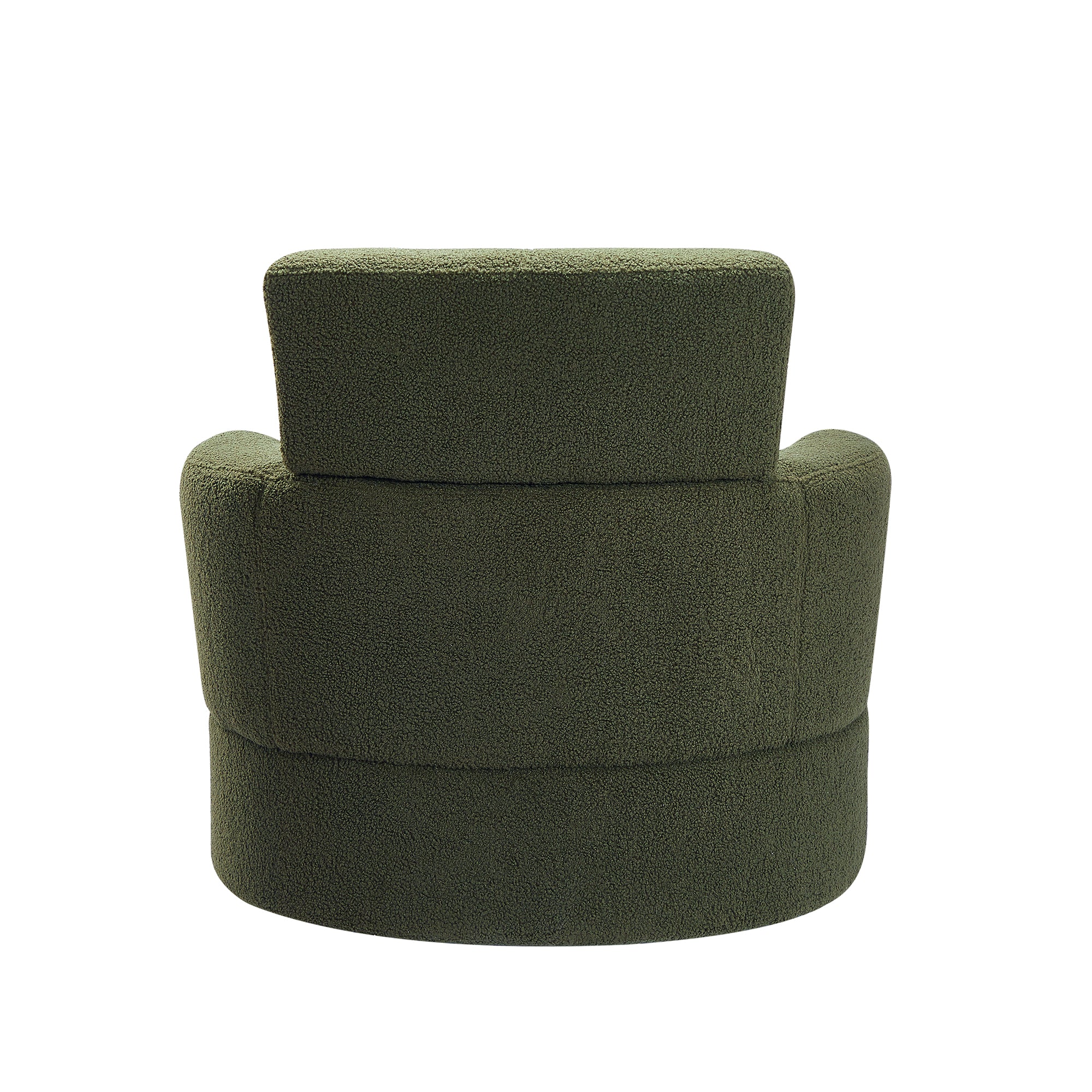Cascade Boucle Swivel  Round Sofa Chair with Adjustable Headrest