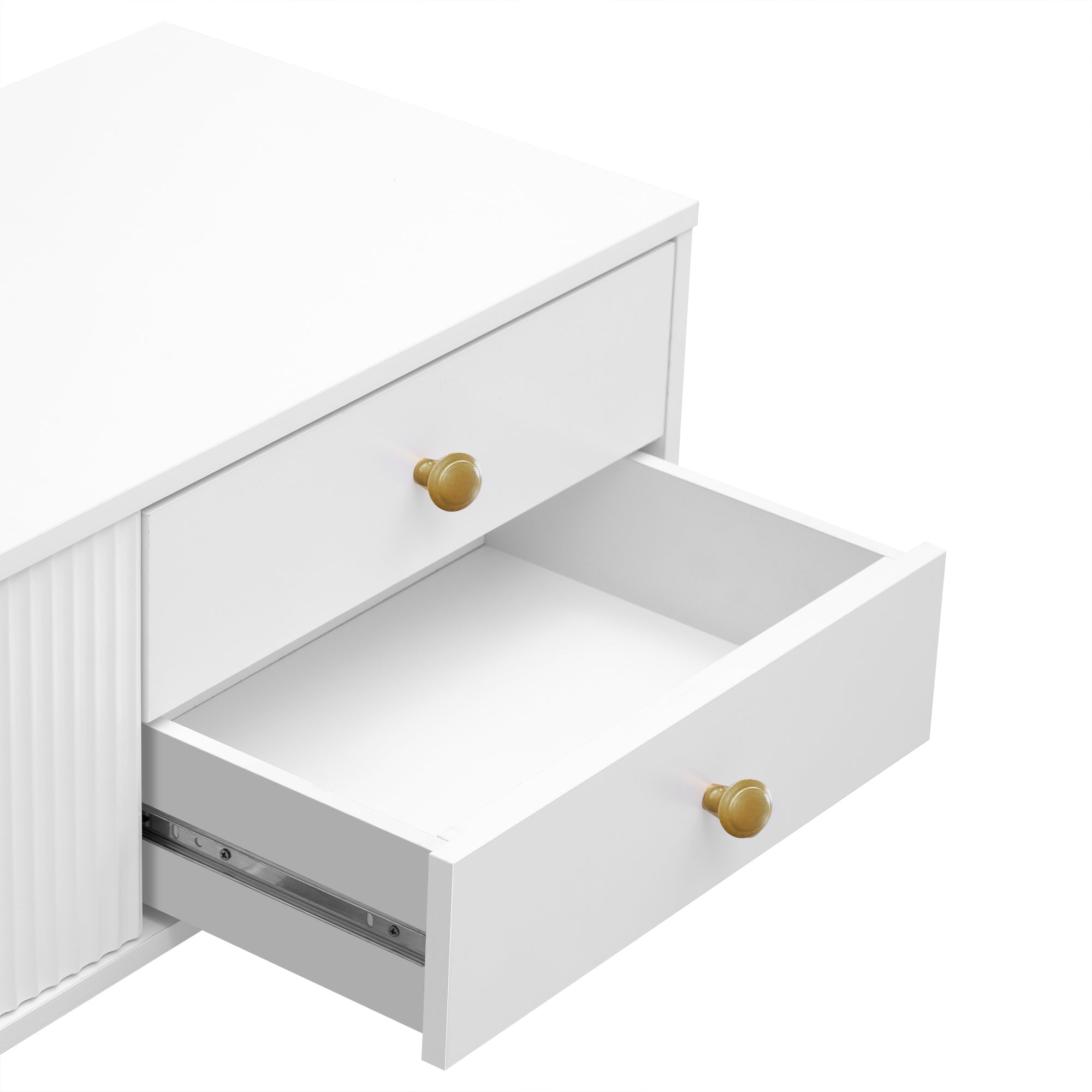 Quito Modern TV Stand with Gold Metal Legs