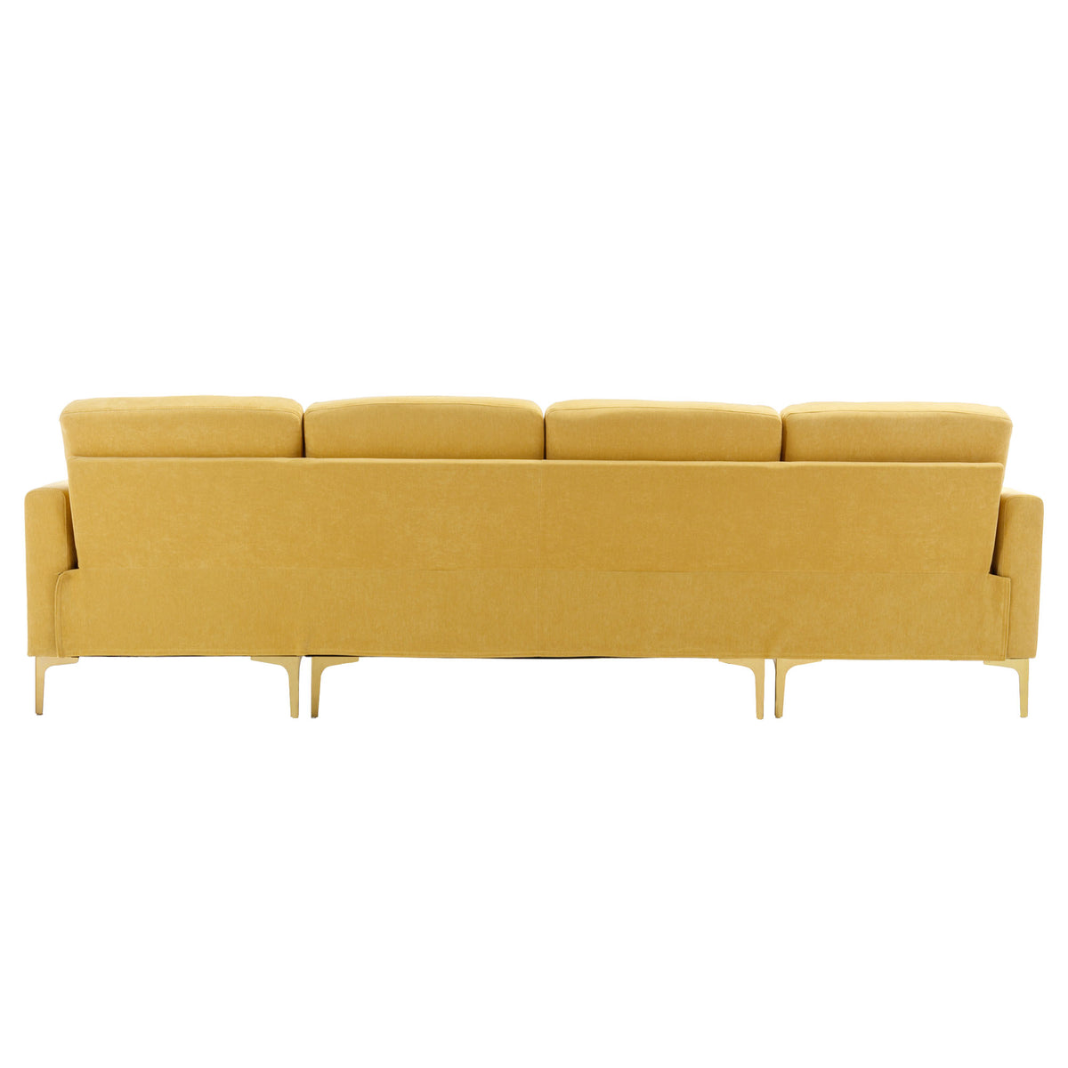 Lubbock 110.6" U-Shaped Convertible Velvet Sectional Sofa with Ottoman