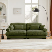 Napa 94" Modular Velvet Upholstered 2-Seater Sofa with Bolstered Armrests