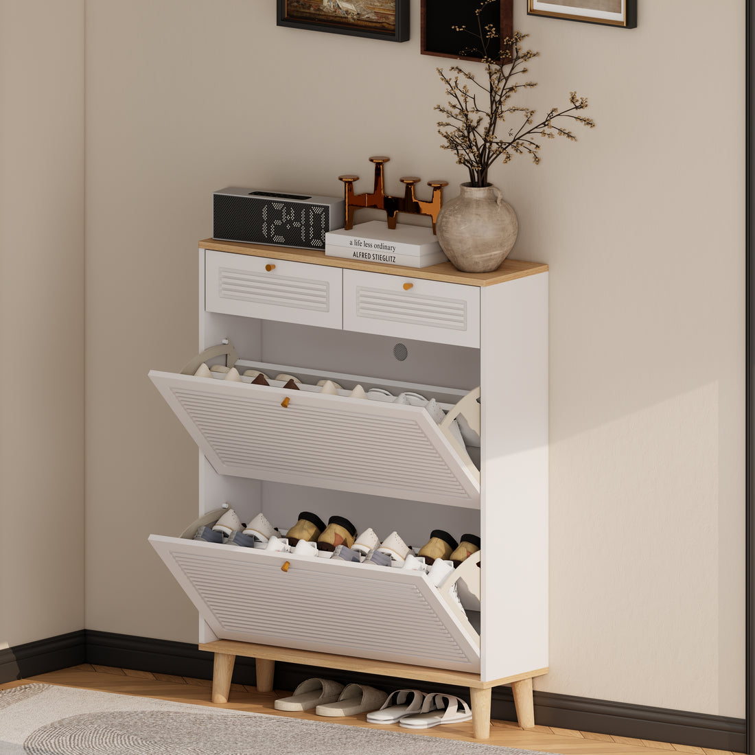 Flip-Up Shoe Doors