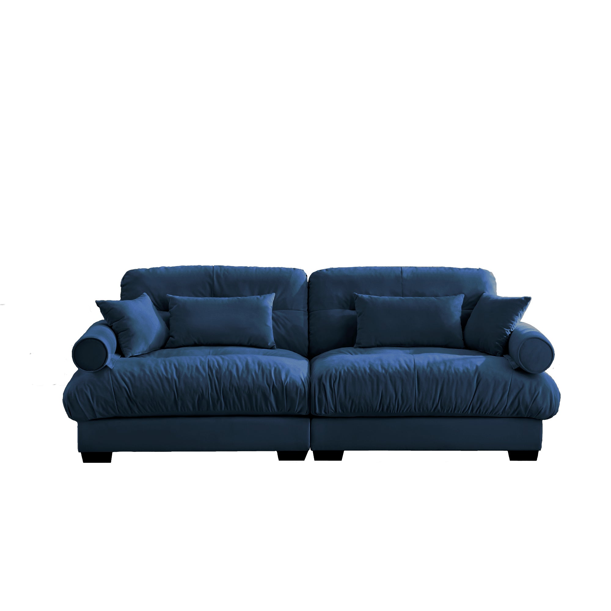 Napa 94" Modular Velvet Upholstered 2-Seater Sofa with Bolstered Armrests