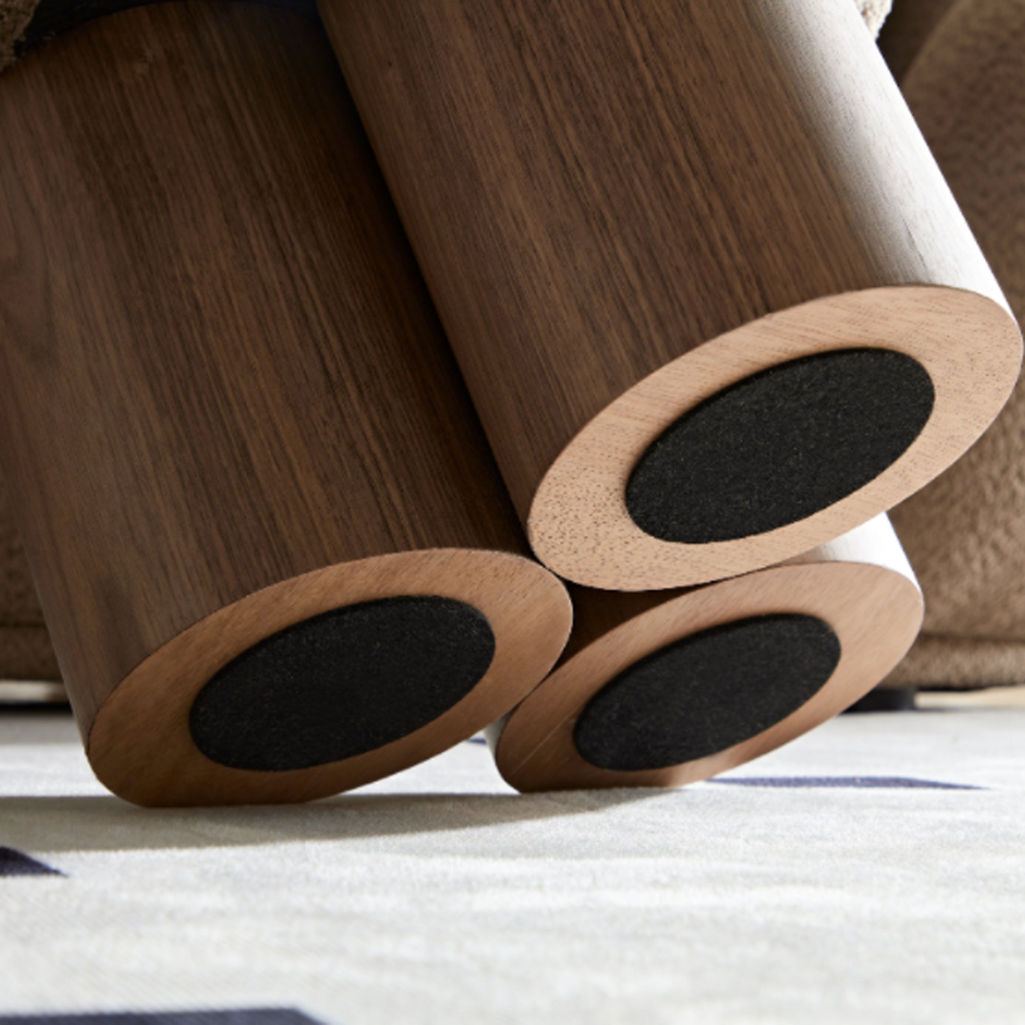 Mono Wooden Curved Ottoman Mushroom stool