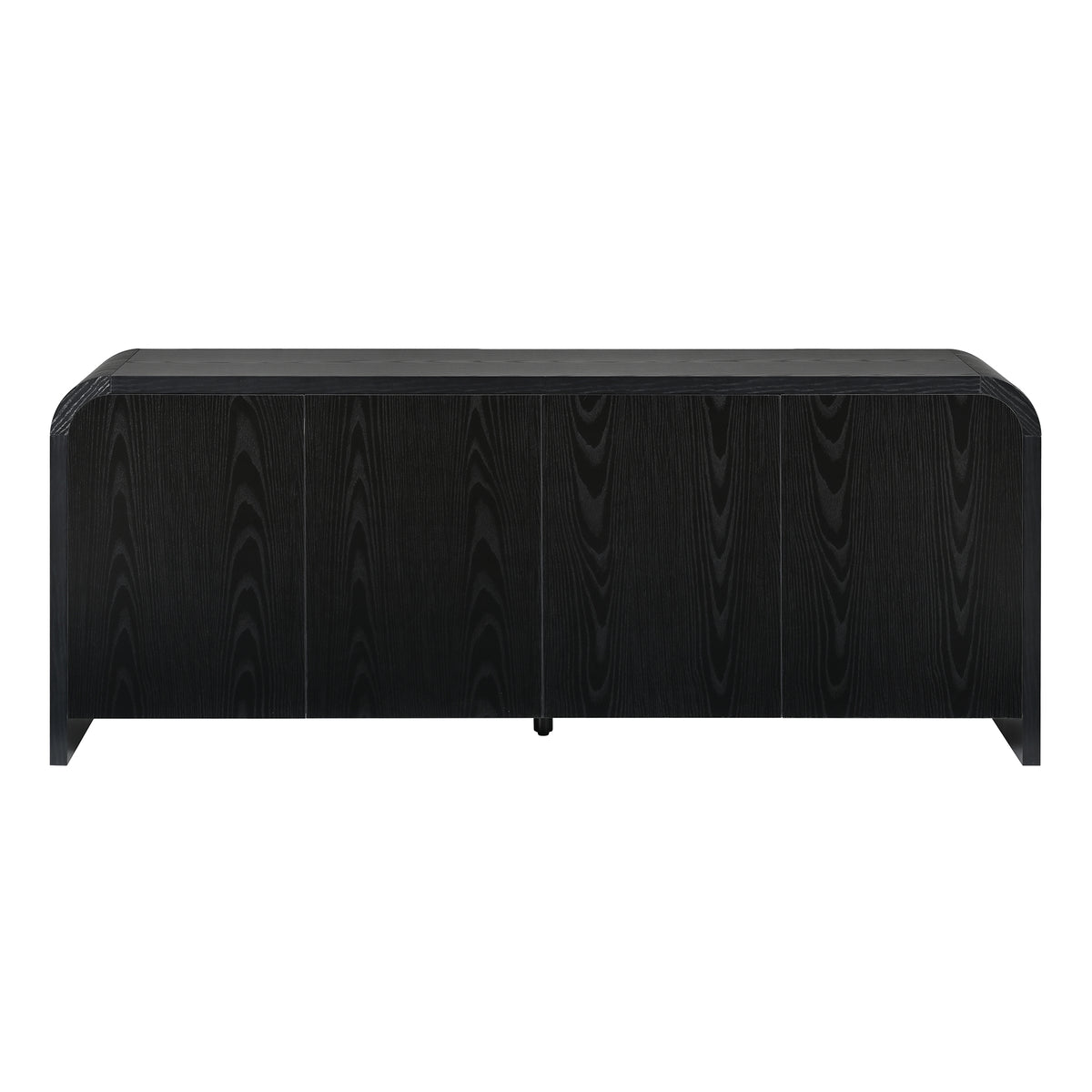 Rieti 66" Curved 4-Door Credenza Media Console with Adjustable Shelves