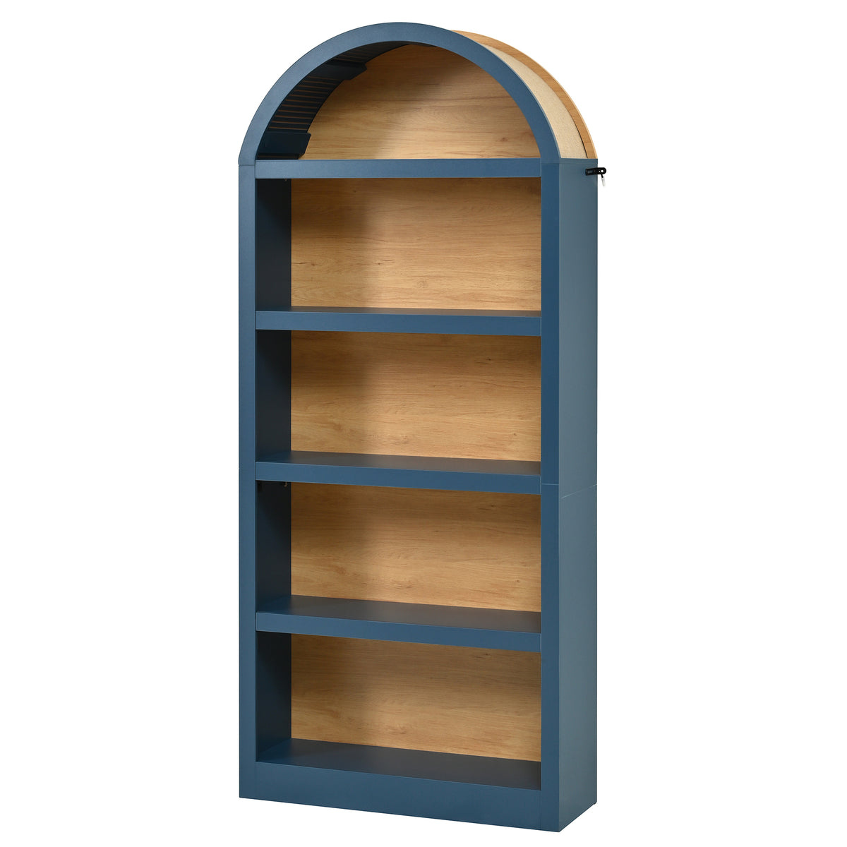 Spoleto 69" Tall Arched Bookcase with 5-Tier Open Shelves Set of 2