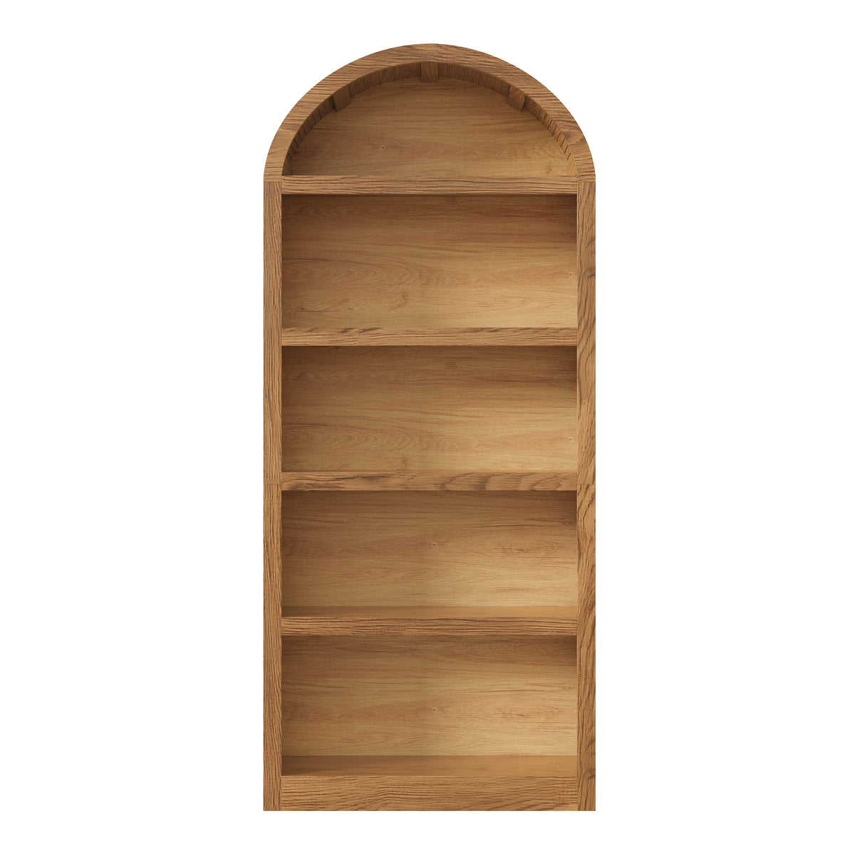 Spoleto 69" Tall Arched Bookcase with 5-Tier Open Shelves Set of 2