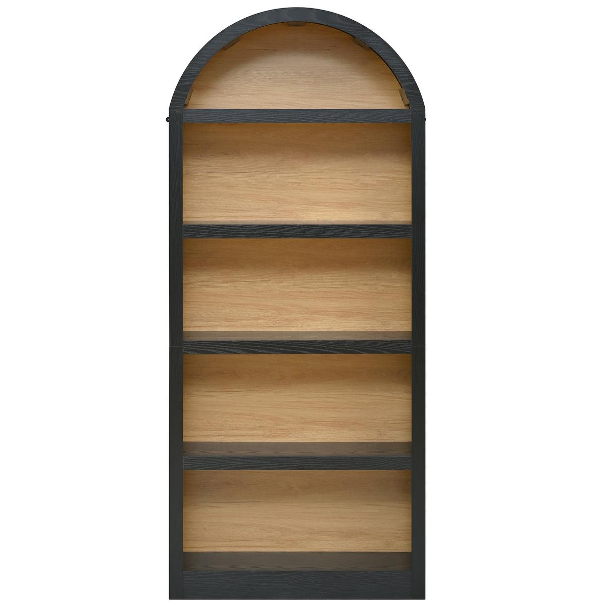Spoleto 69" Tall Arched Bookcase with 5-Tier Open Shelves Set of 2