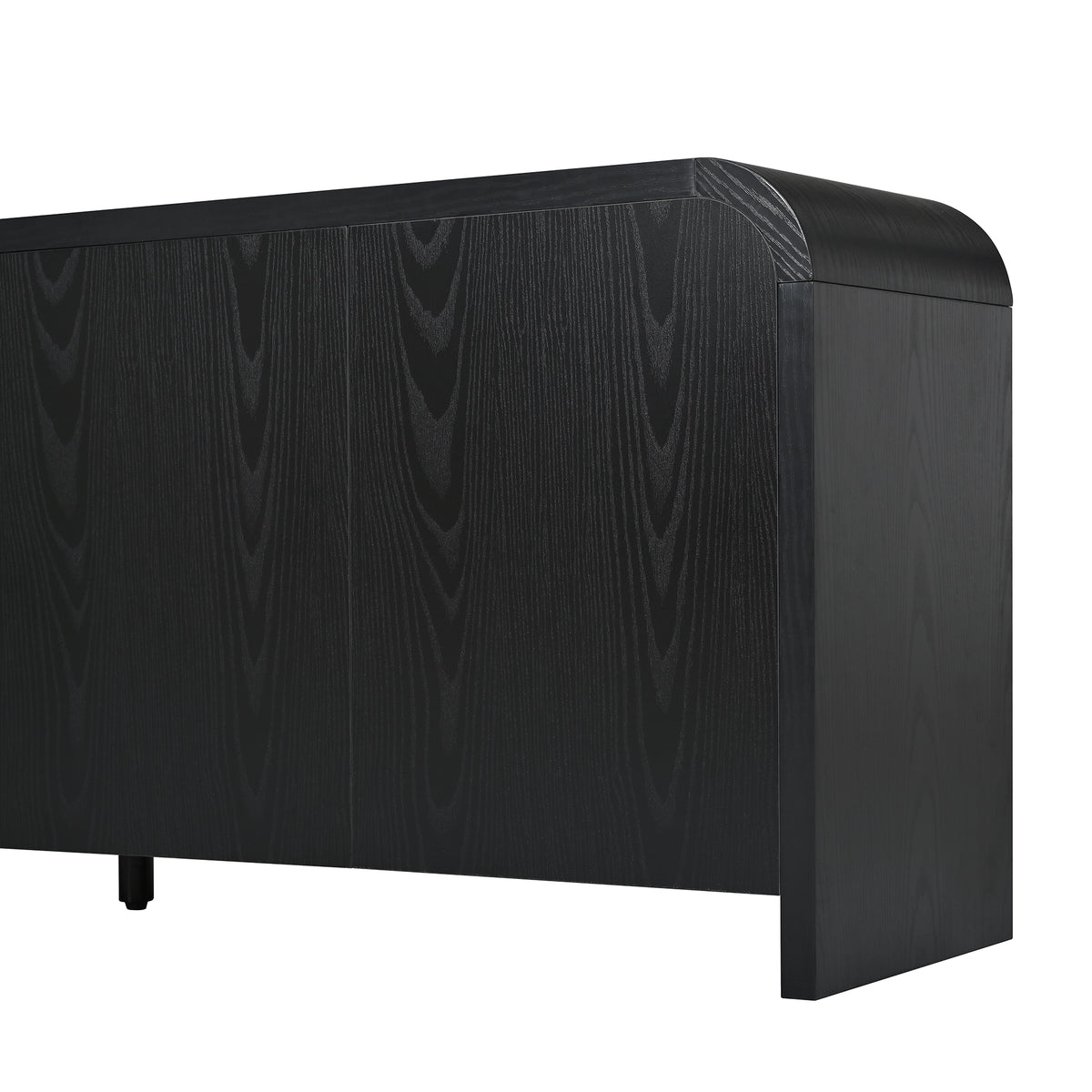 Rieti 66" Curved 4-Door Credenza Media Console with Adjustable Shelves