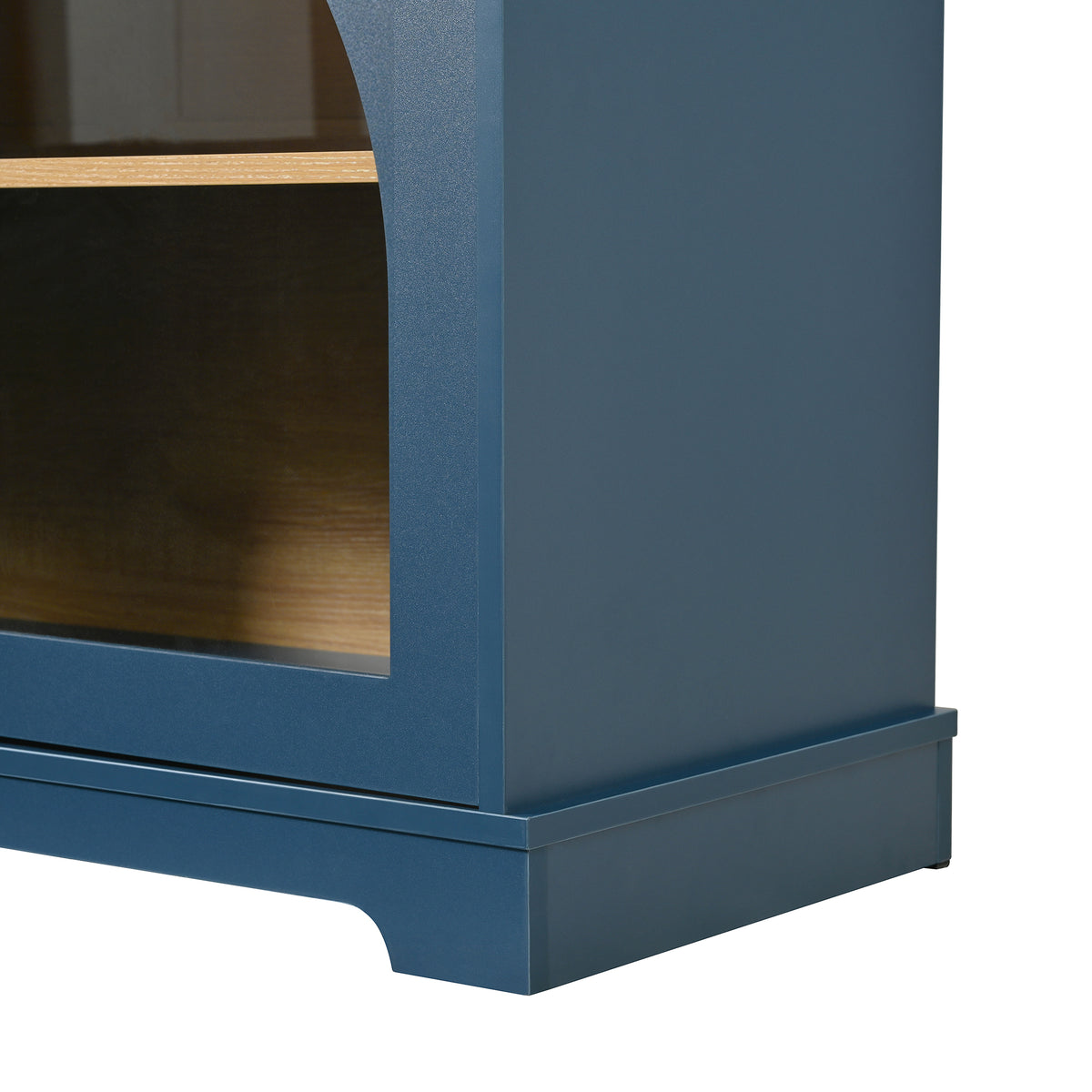 Spoleto 67" Arched Glass Door TV Stand Media Console with 4 Doors