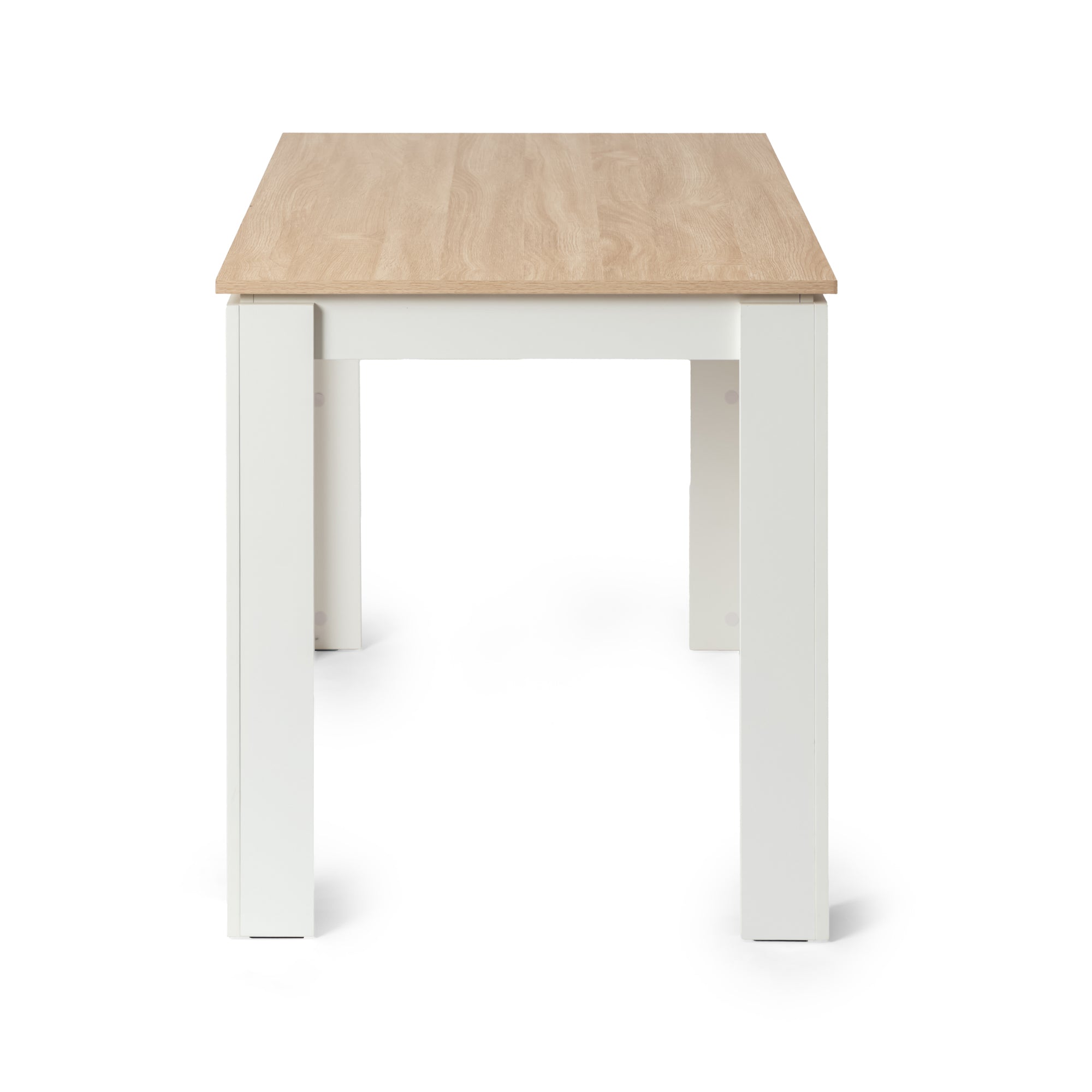 MUSK 47" Rectangular Dining Table, Walnut Wood Look Top and Legs, Seats 4, 47.2 × 27.6 × 29.5 in