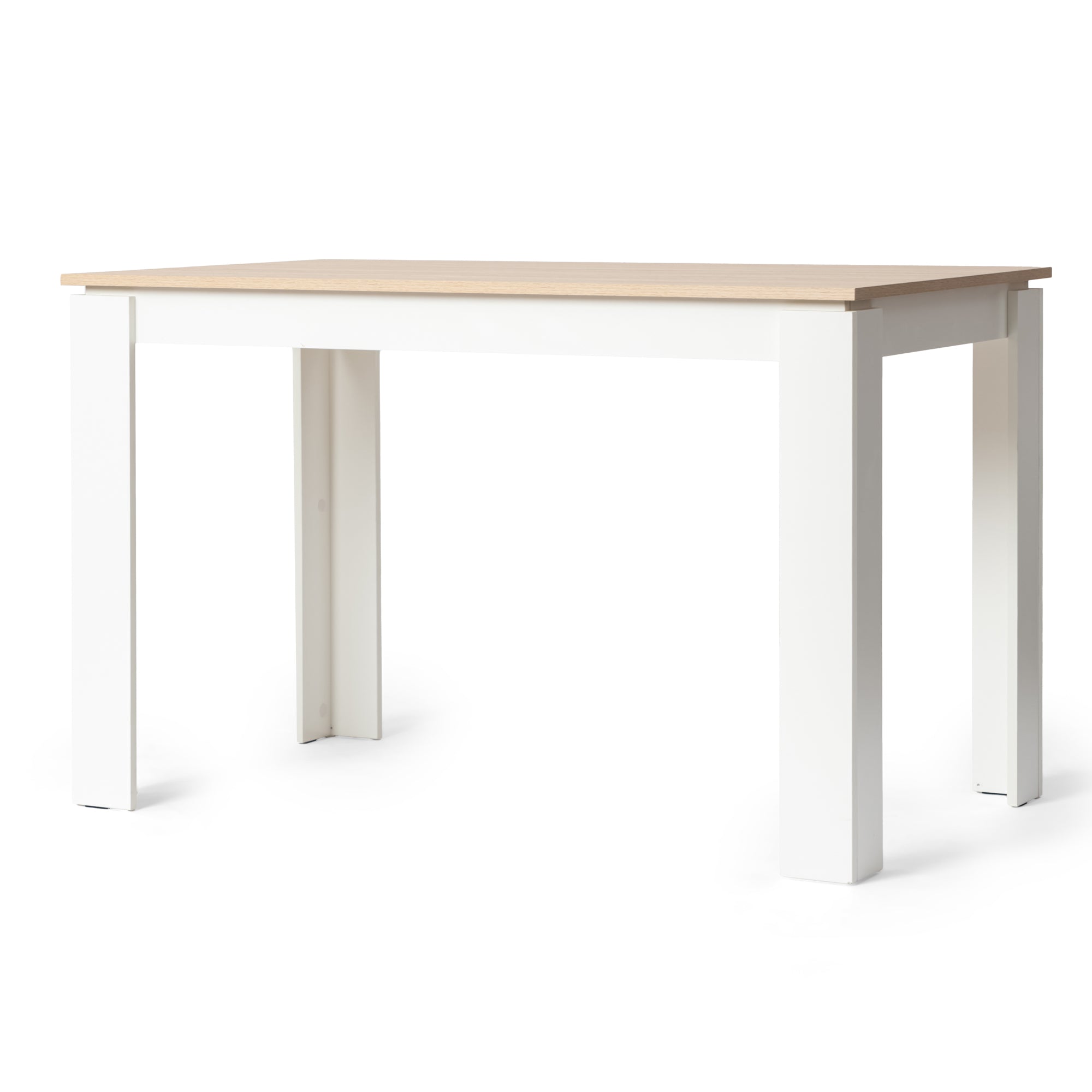 MUSK 47" Rectangular Dining Table, Walnut Wood Look Top and Legs, Seats 4, 47.2 × 27.6 × 29.5 in