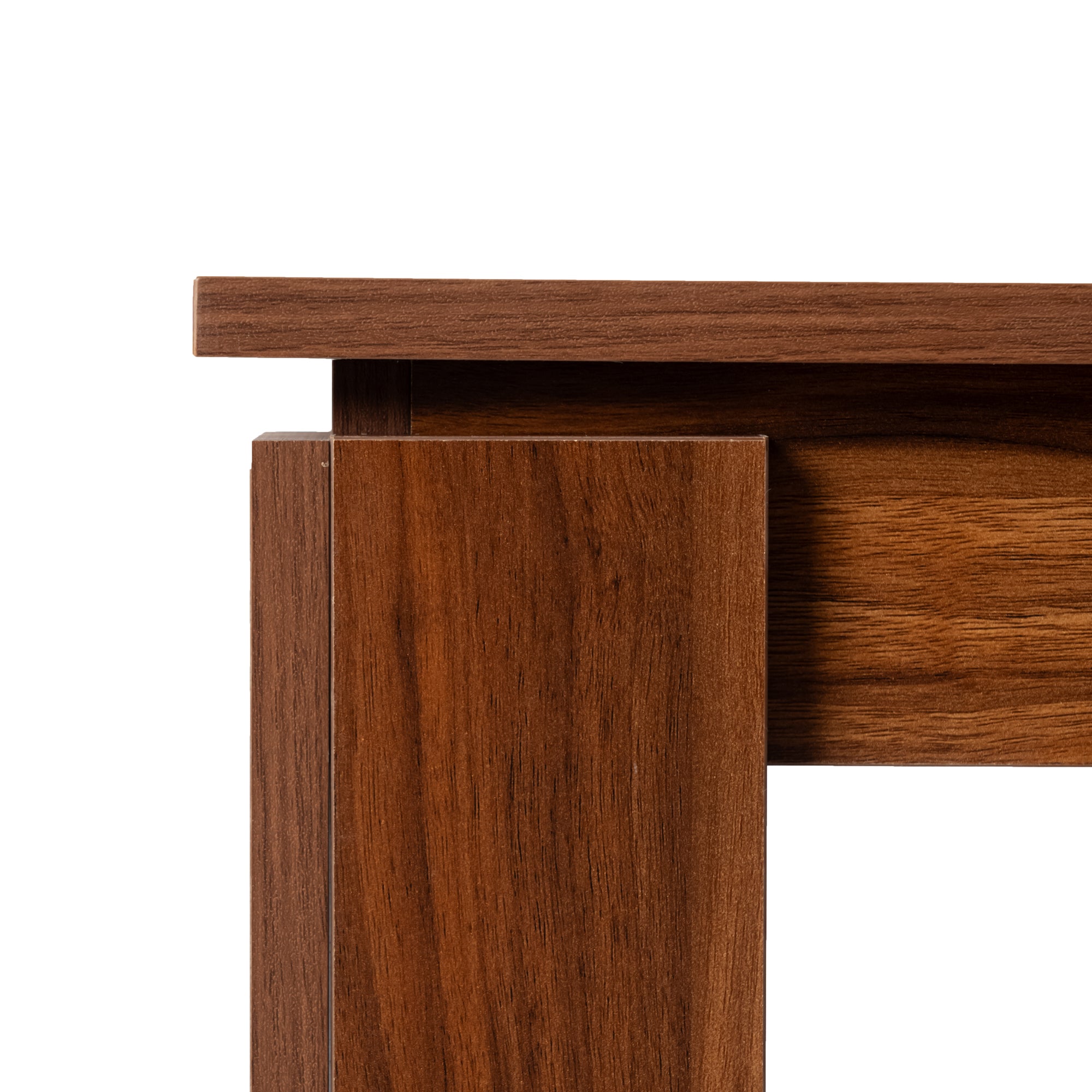 MUSK 47" Rectangular Dining Table, Walnut Wood Look Top and Legs, Seats 4, 47.2 × 27.6 × 29.5 in