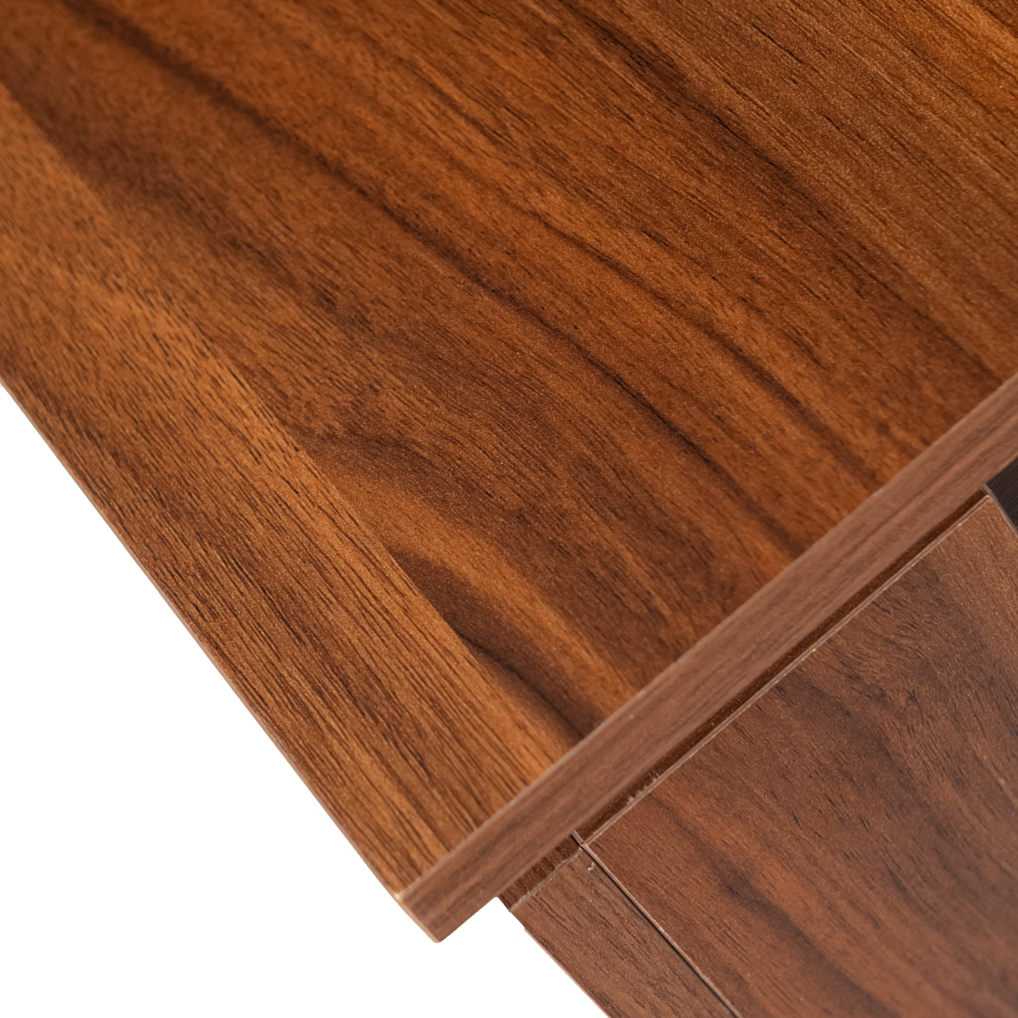 MUSK 47" Rectangular Dining Table, Walnut Wood Look Top and Legs, Seats 4, 47.2 × 27.6 × 29.5 in