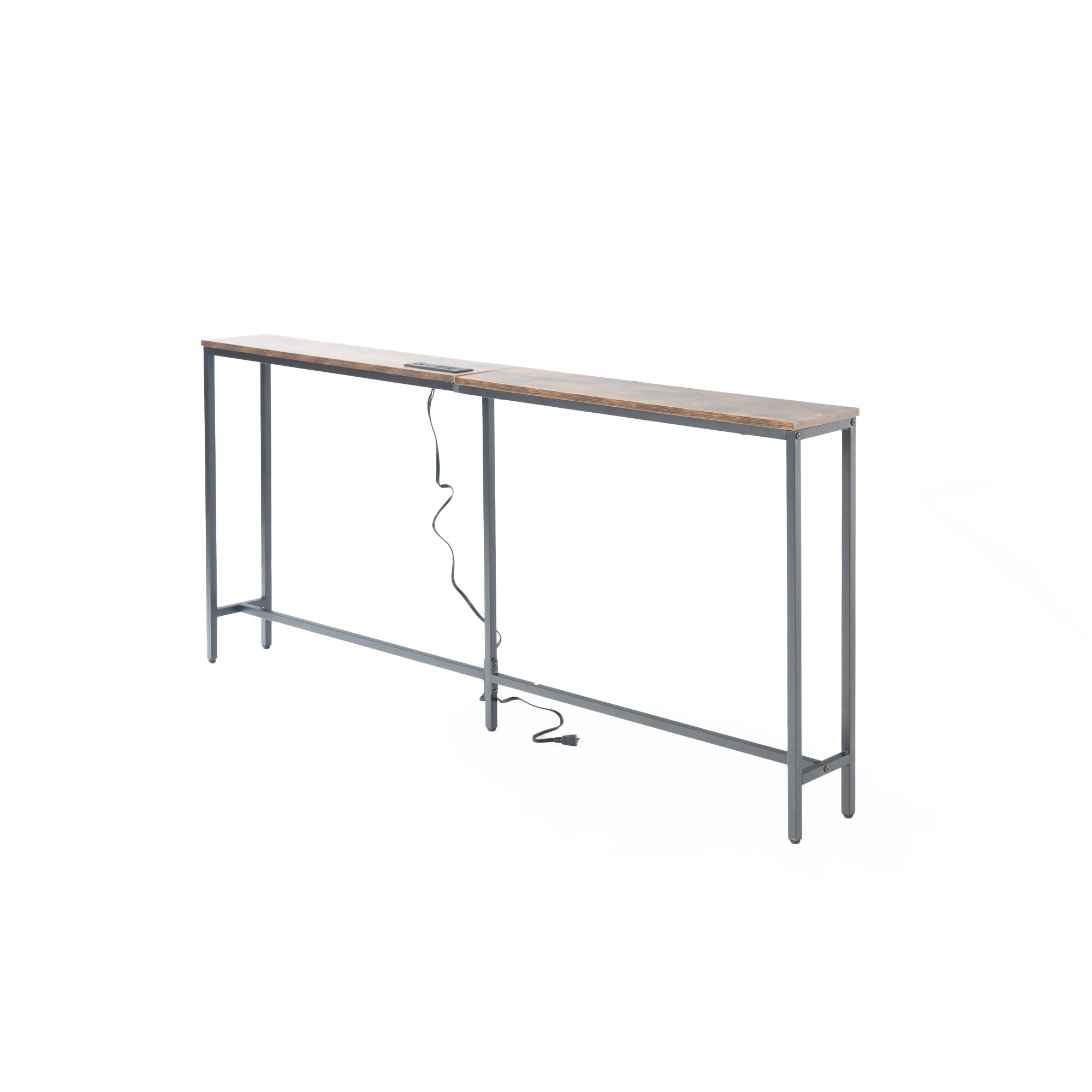 Jamile Narrow Console Table with Charging Station