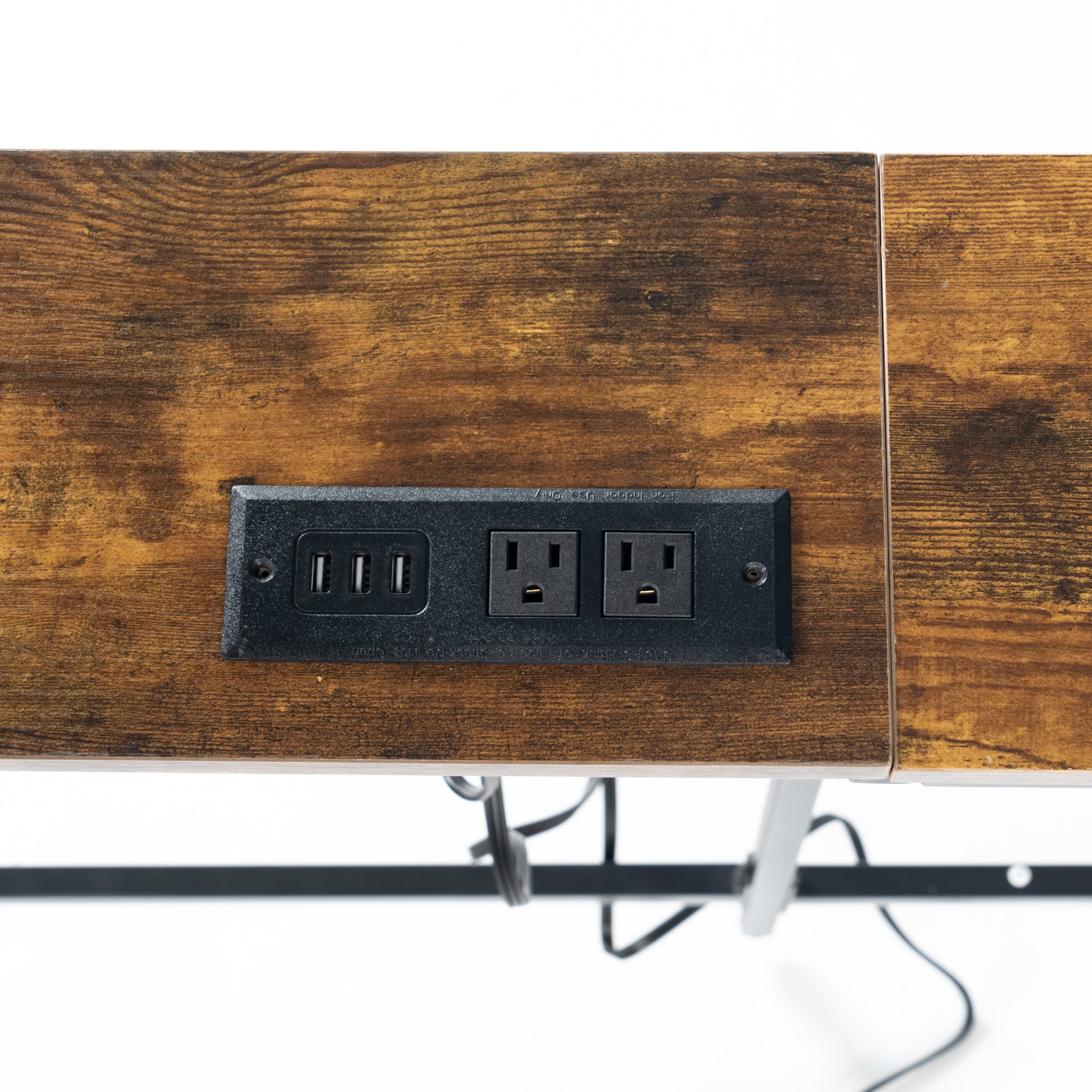 Jamile Narrow Console Table with Charging Station