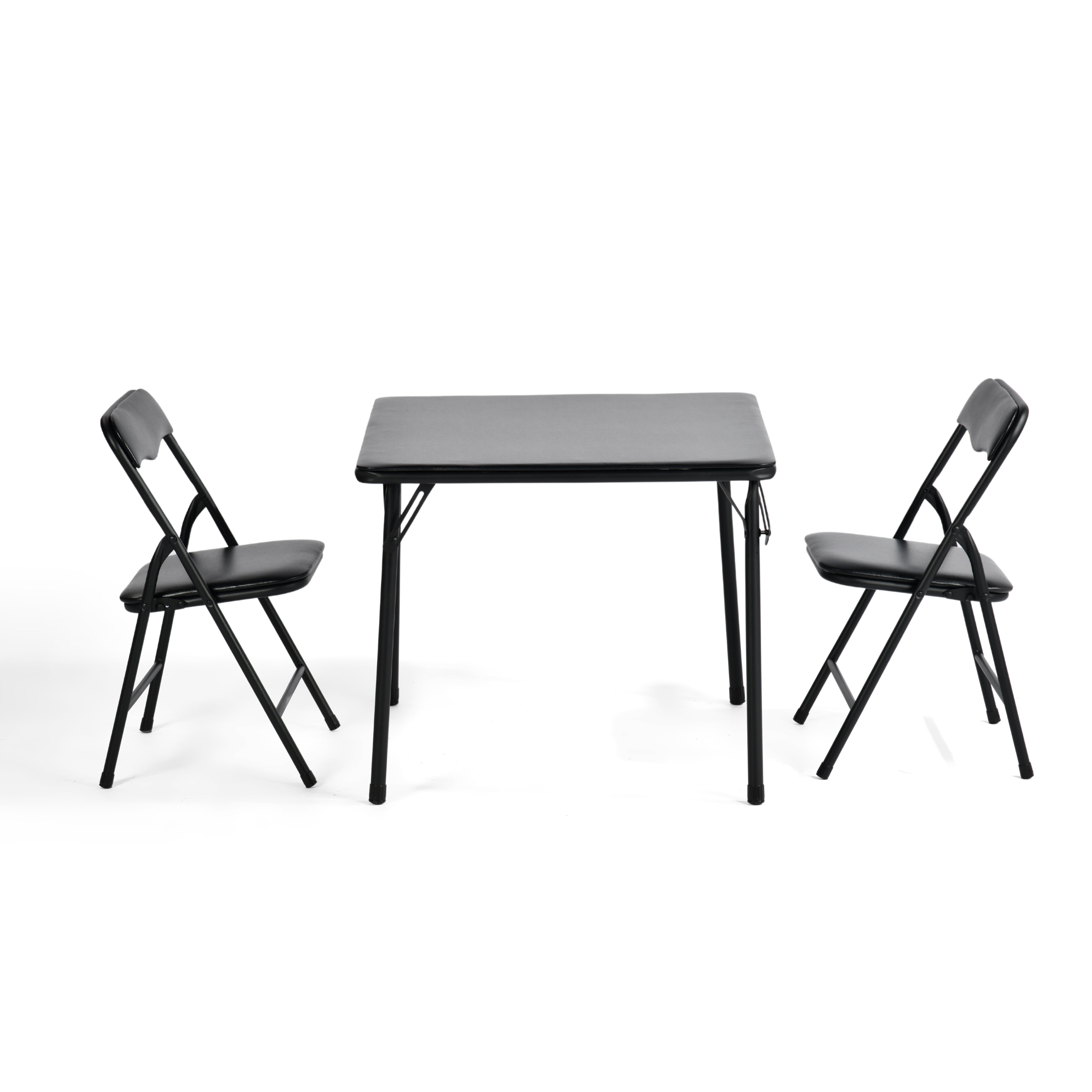Page Solid Color Kids Folding Table and Chair Set, Set of 3 or 5