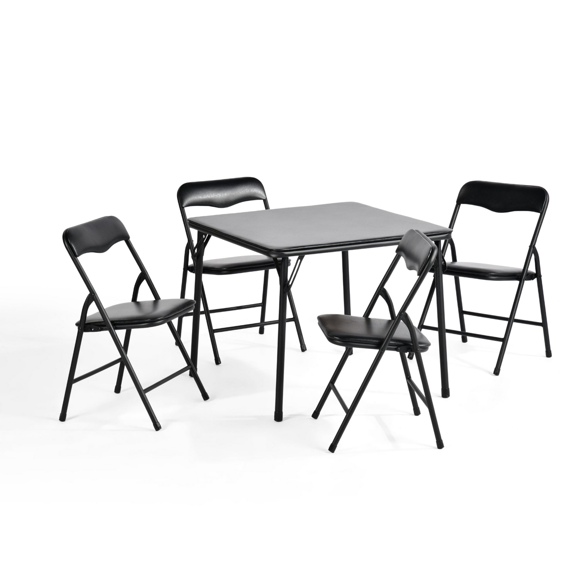 Page Solid Color Kids Folding Table and Chair Set, Set of 3 or 5