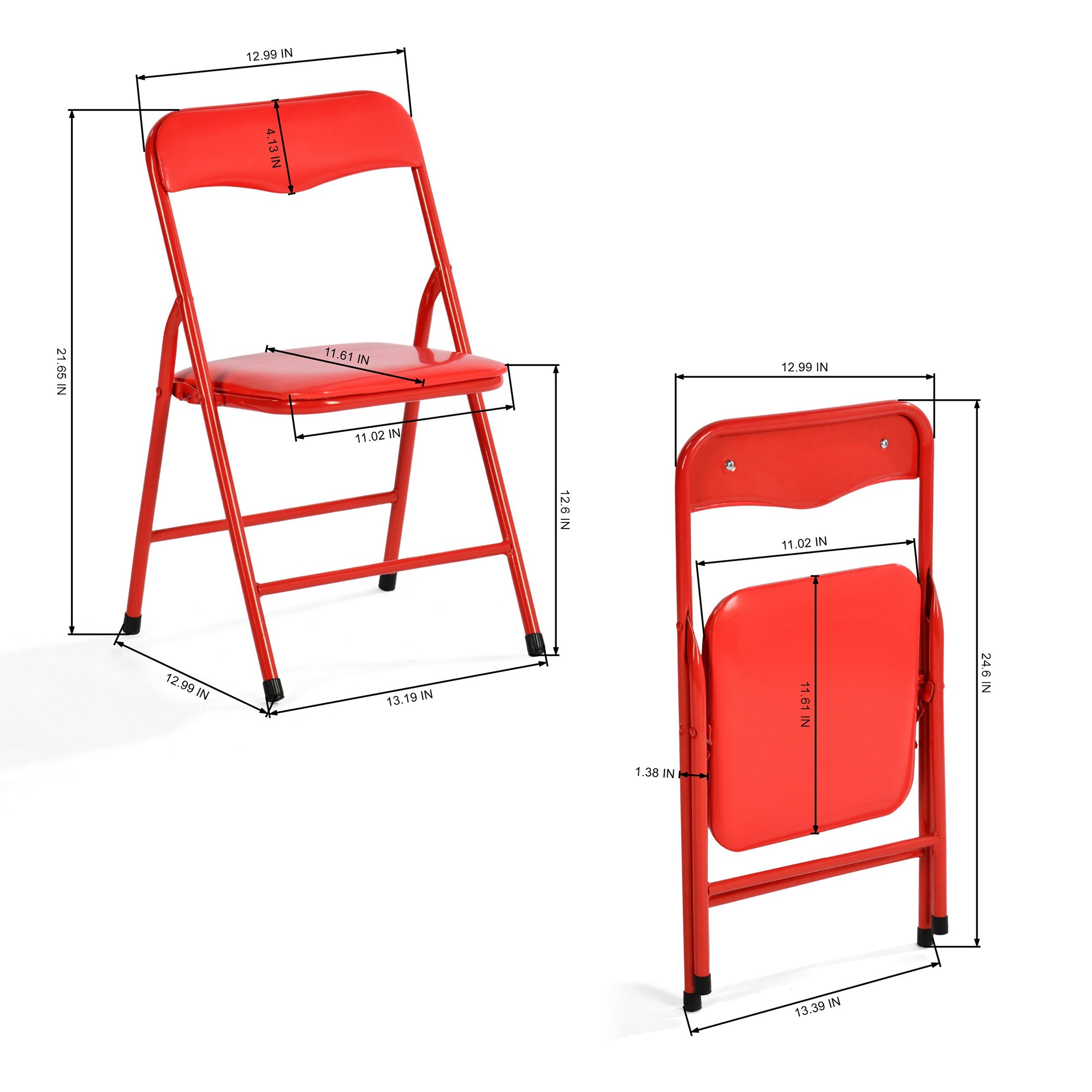 Page 5PC Small Foldable Set 24” Blue Table with 4 Assorted Colors Chairs for Playrooms & Classrooms