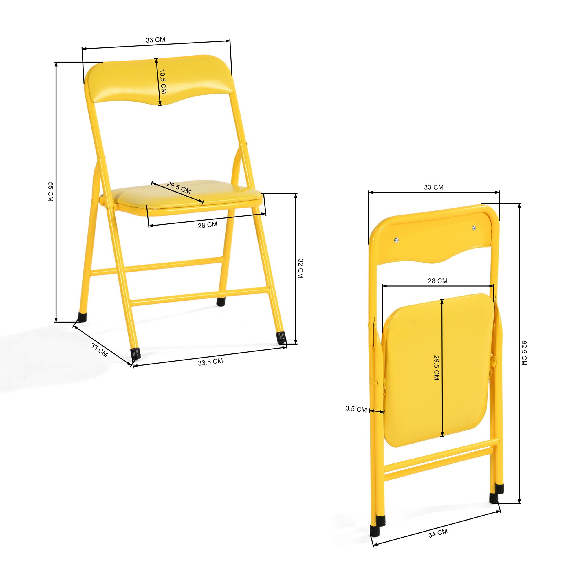 Page 5PC Small Foldable Set 24” Blue Table with 4 Assorted Colors Chairs for Playrooms & Classrooms