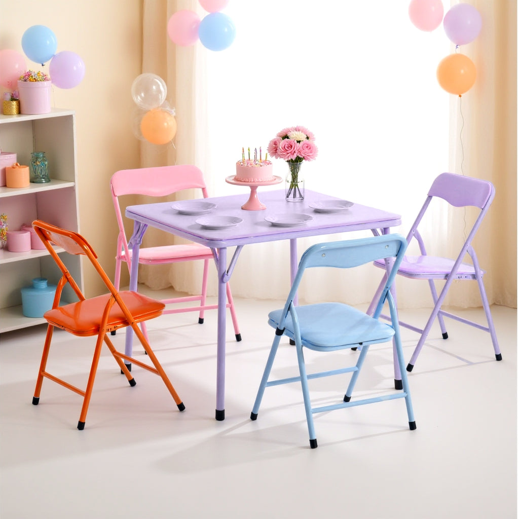 Homy Casa PAGE 24" Kids Table and Chair Set, Small Dining and Activity Furniture