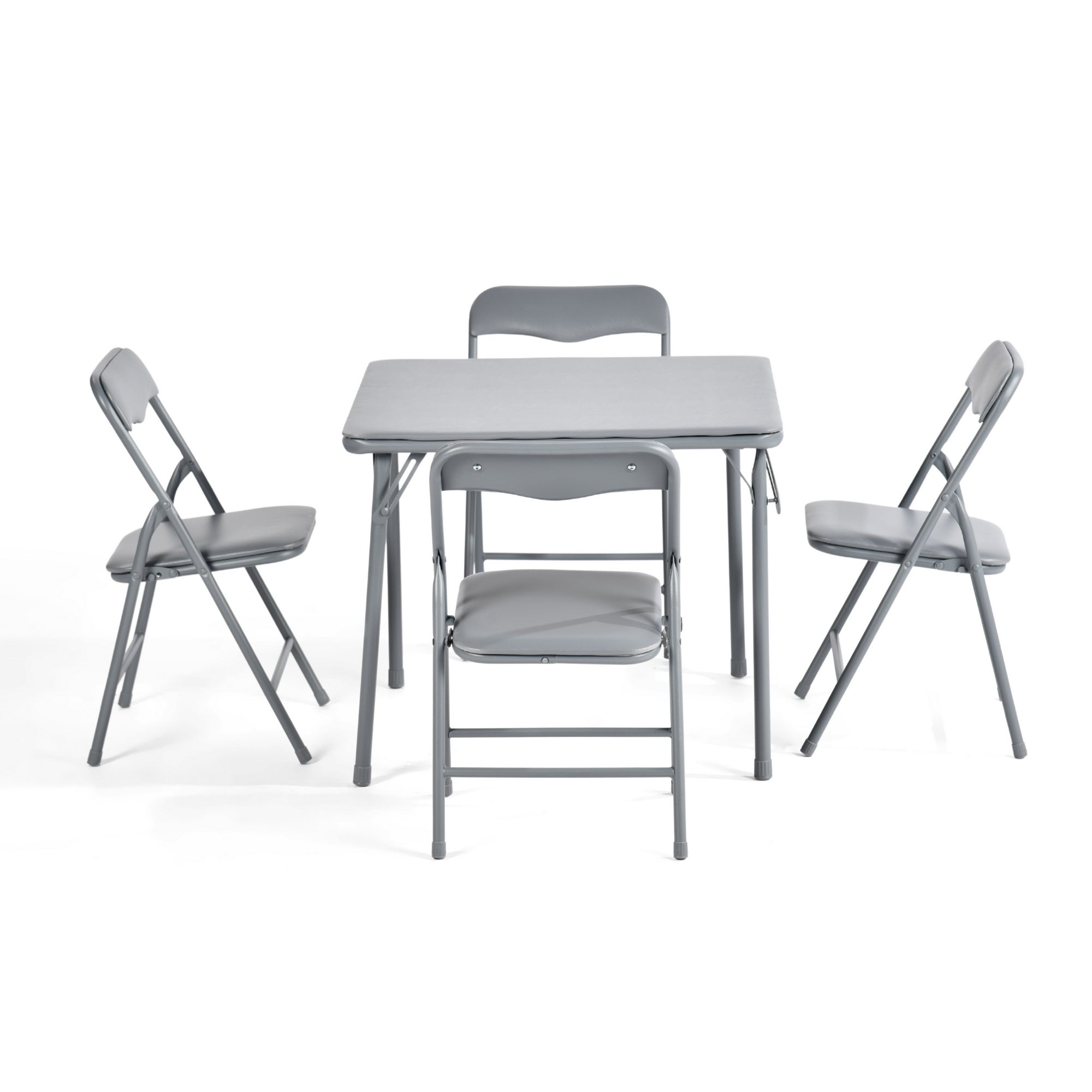 Page Solid Color Kids Folding Table and Chair Set, Set of 3 or 5
