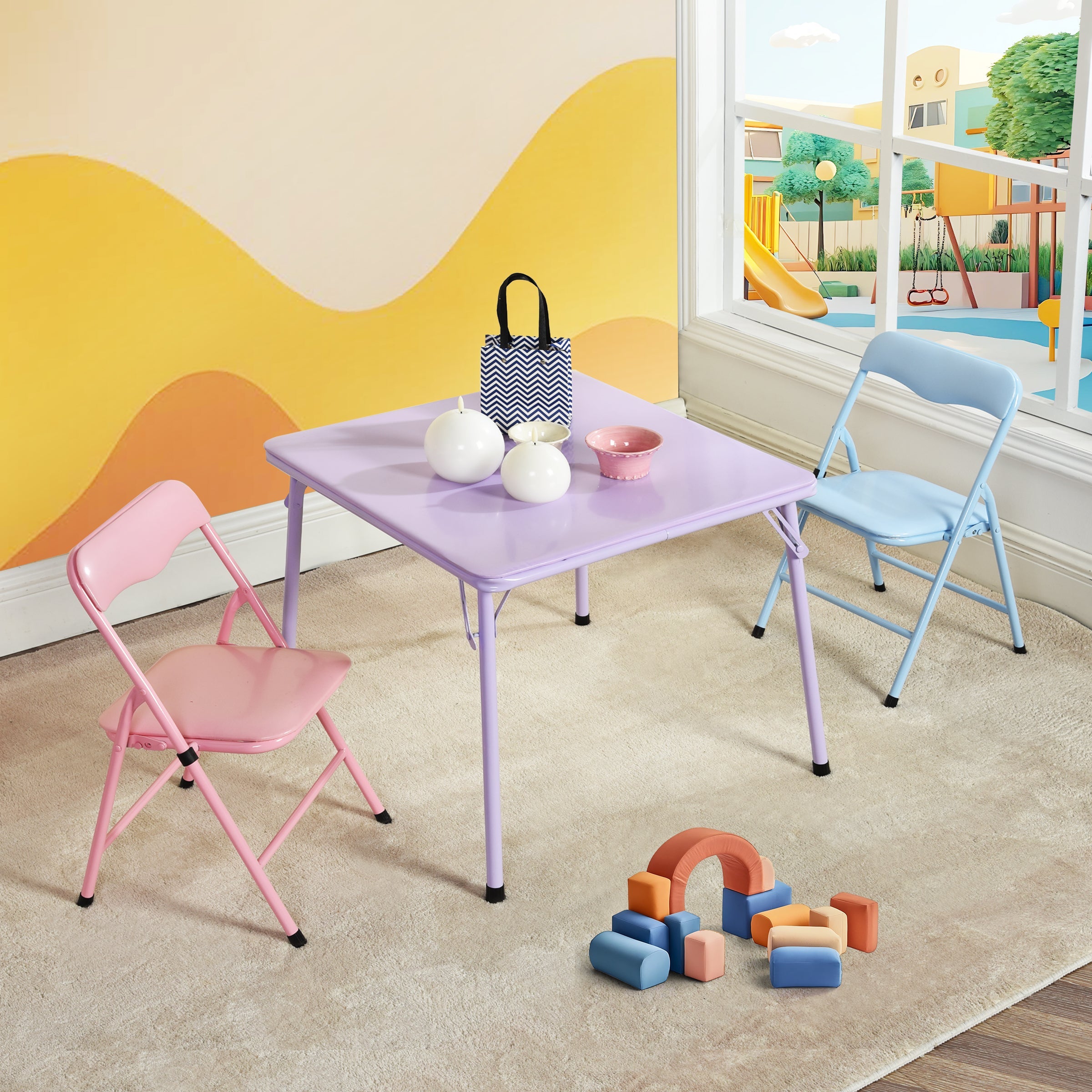 Page Kids Foldable Chair Set – Perfect for Playrooms & Classrooms