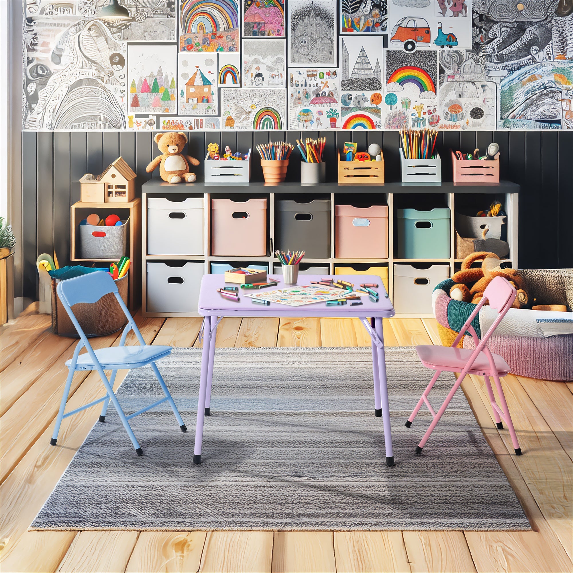Page Kids Foldable Chair Set – Perfect for Playrooms & Classrooms