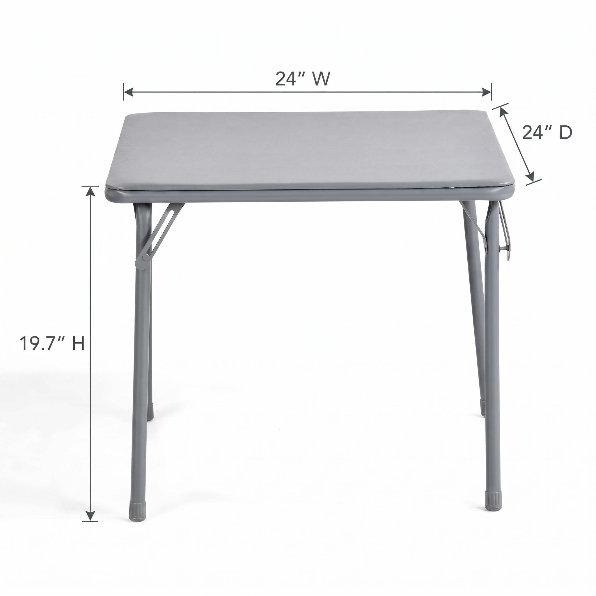 Homy Casa PAGE GREY 24" x 24" Table and Chair Set for Outdoor Seating