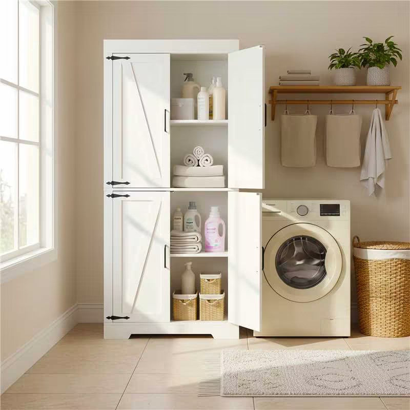 Homy Casa PANEM 68.1" Tall Storage Cabinet with Adjustable Shelves and Double Doors