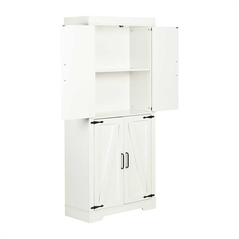 Homy Casa PANEM 68.1" Tall Storage Cabinet with Adjustable Shelves and Double Doors