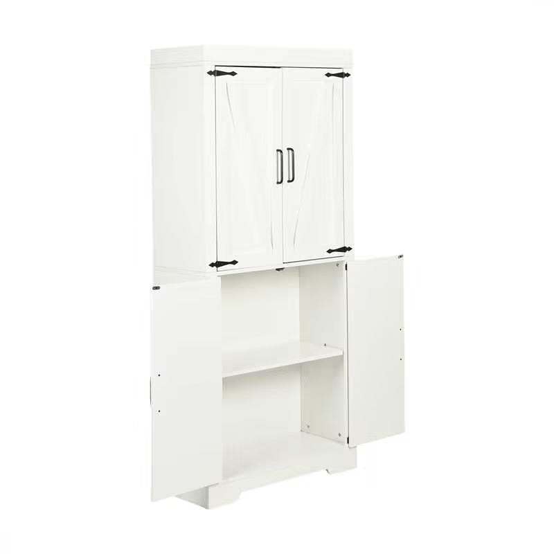 Homy Casa PANEM 68.1" Tall Storage Cabinet with Adjustable Shelves and Double Doors