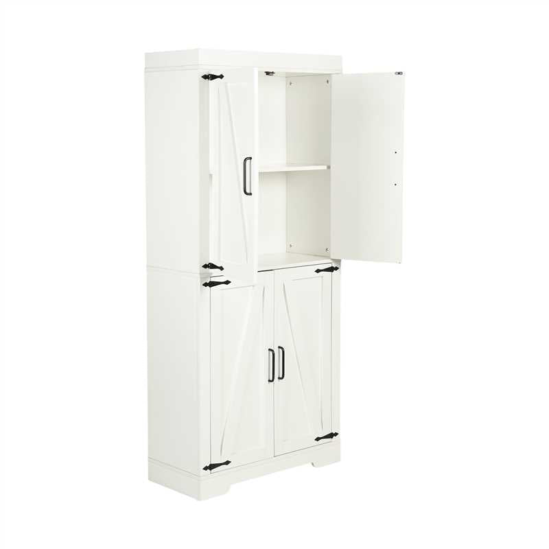Homy Casa PANEM 68.1" Tall Storage Cabinet with Adjustable Shelves and Double Doors