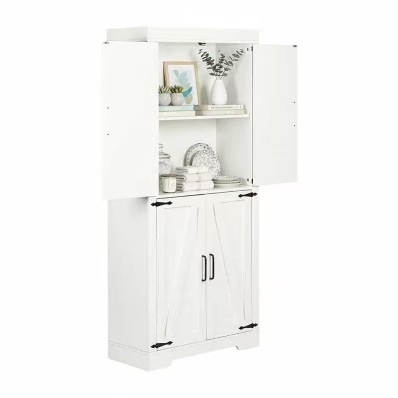 Homy Casa PANEM 68.1" Tall Storage Cabinet with Adjustable Shelves and Double Doors