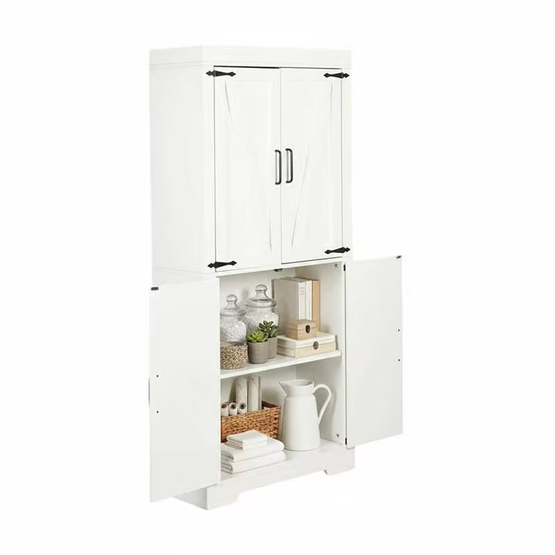 Homy Casa PANEM 68.1" Tall Storage Cabinet with Adjustable Shelves and Double Doors